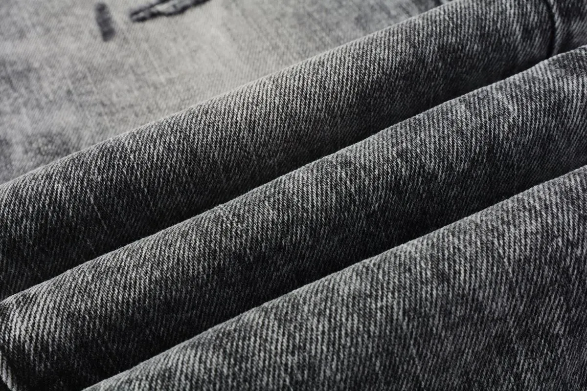 Distressed Slim-Fit Acid Wash Jeans D16023154 — view 10