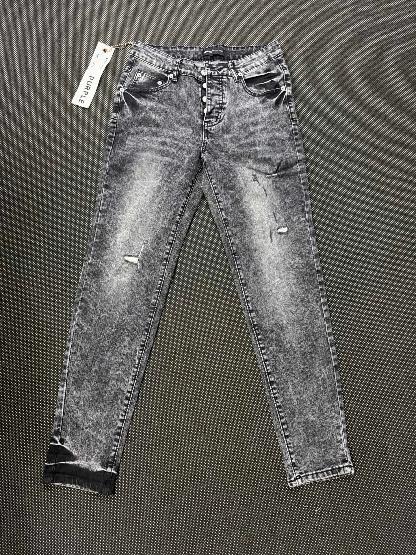 Distressed Slim-Fit Acid Wash Jeans D16023154 — view 11