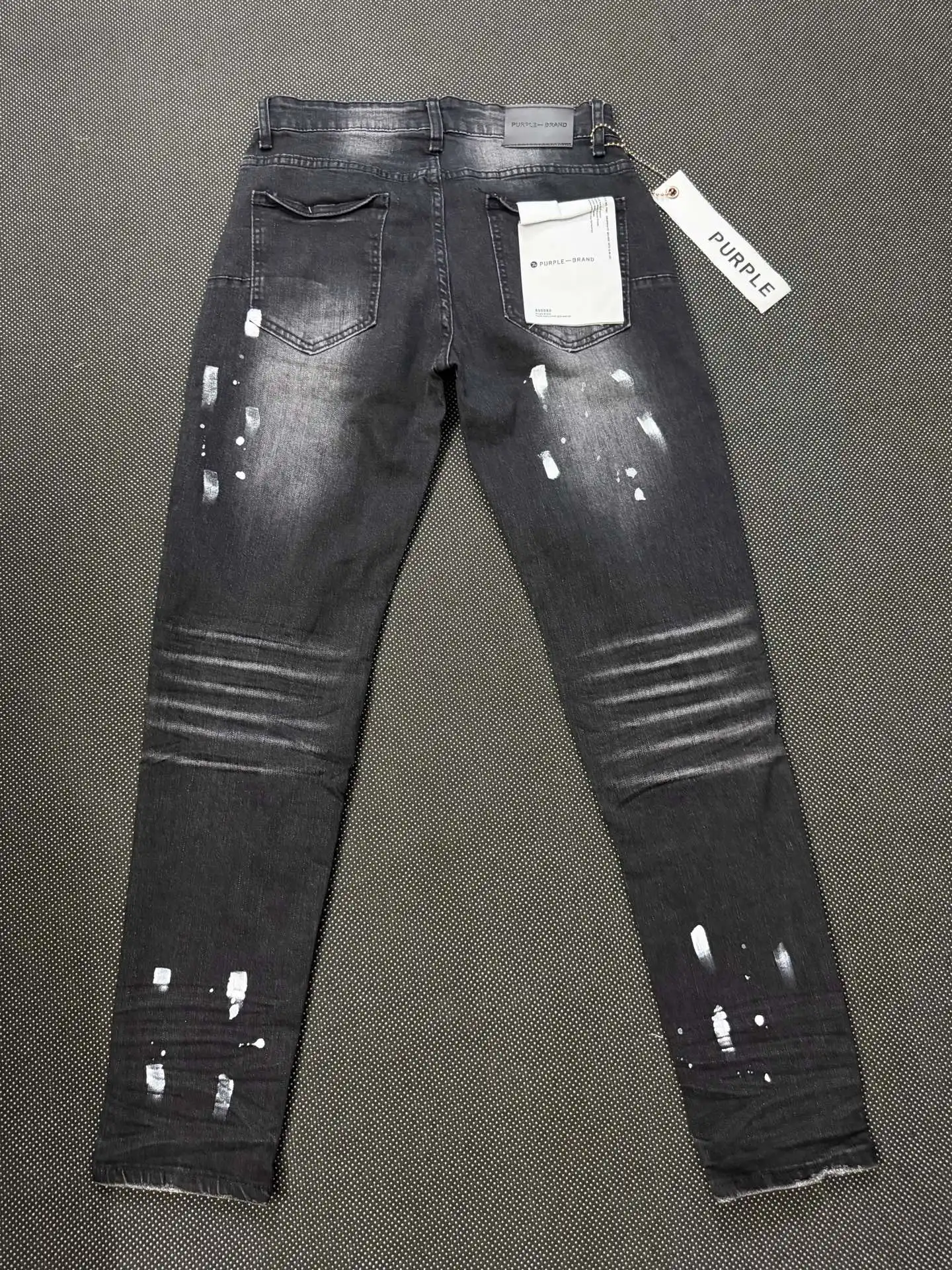 Distressed Paint-Splatter Slim-Fit Jeans D16023153 — view 11