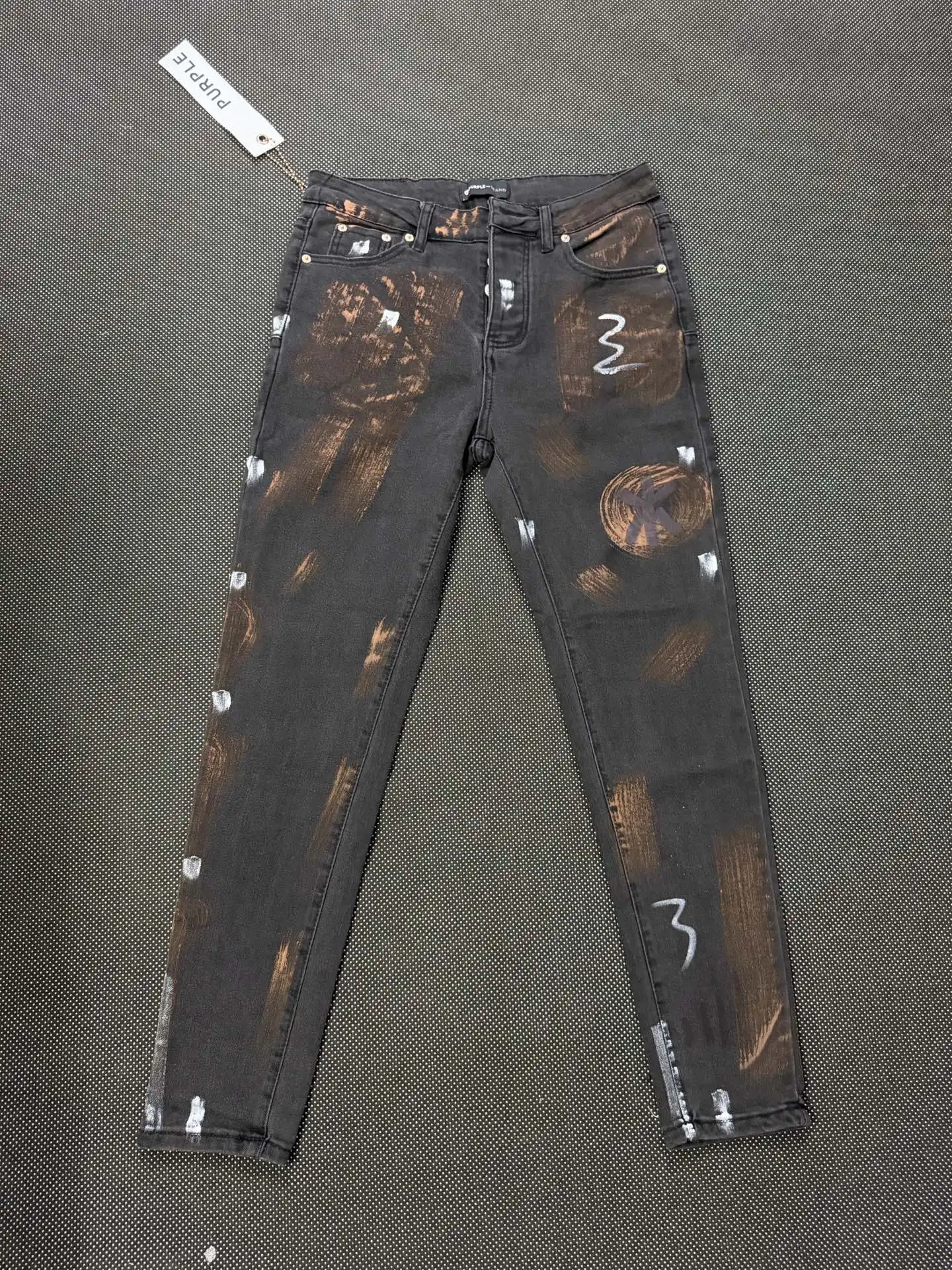 Purple Brand Tie-Dye Graffiti Slim-Leg Jeans D16023152 — view 11
