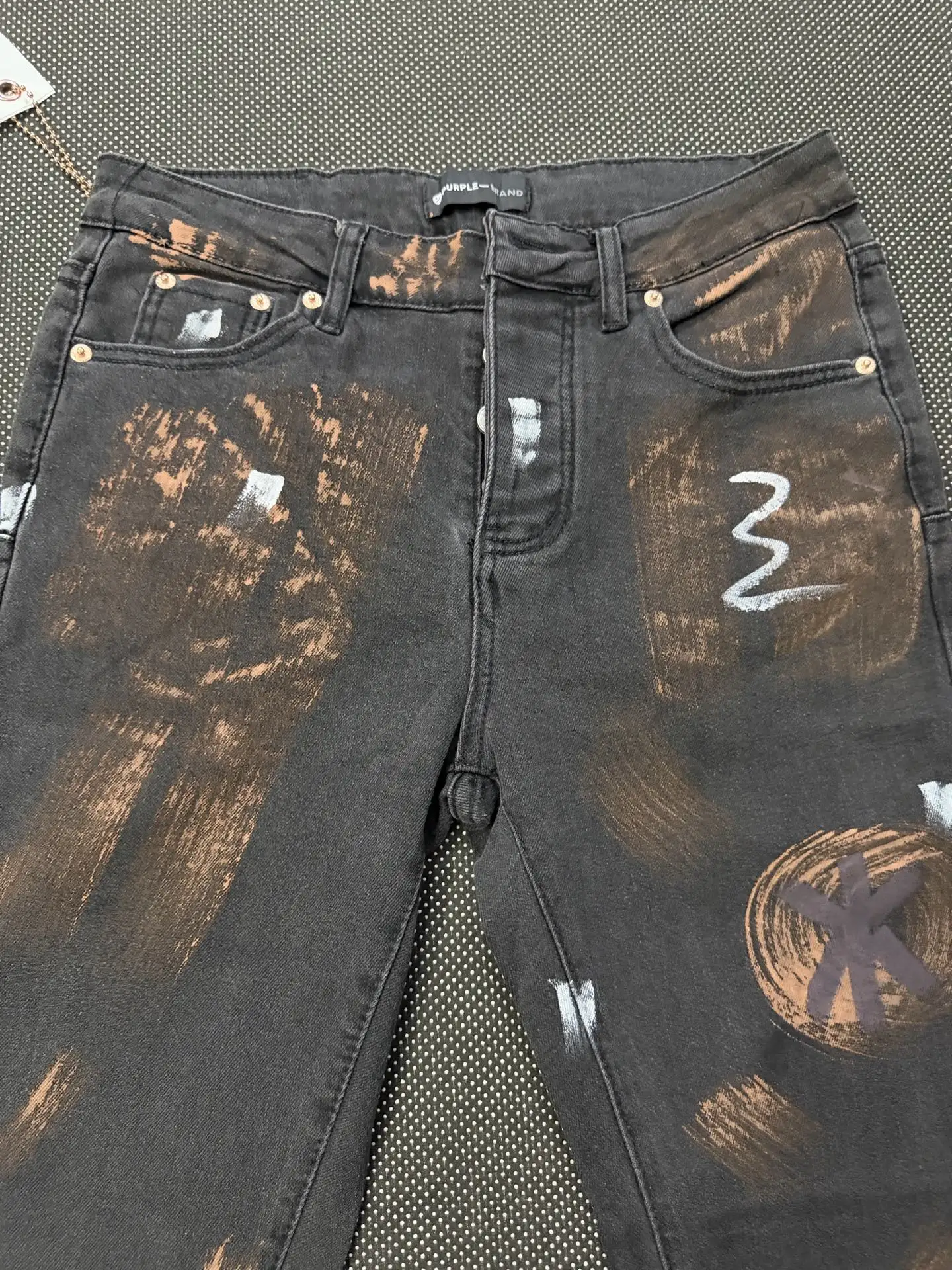 Purple Brand Tie-Dye Graffiti Slim-Leg Jeans D16023152 — view 13