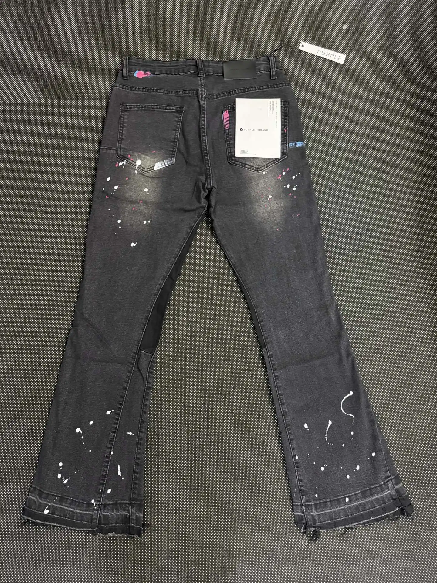 Distressed Paint-Splatter Slim-Fit Jeans D16023151 — view 15