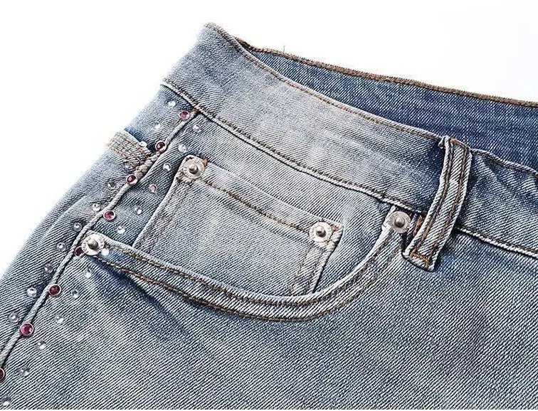 Crystal-Embellished Slim-Fit Jeans D16023150 — view 5