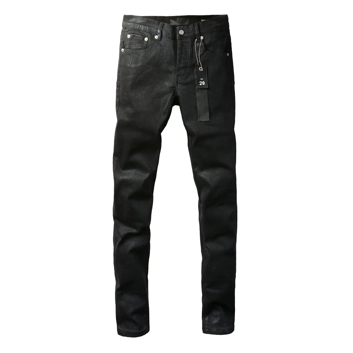 Coated Waxed Slim-Fit Jeans D16523147 — view 2