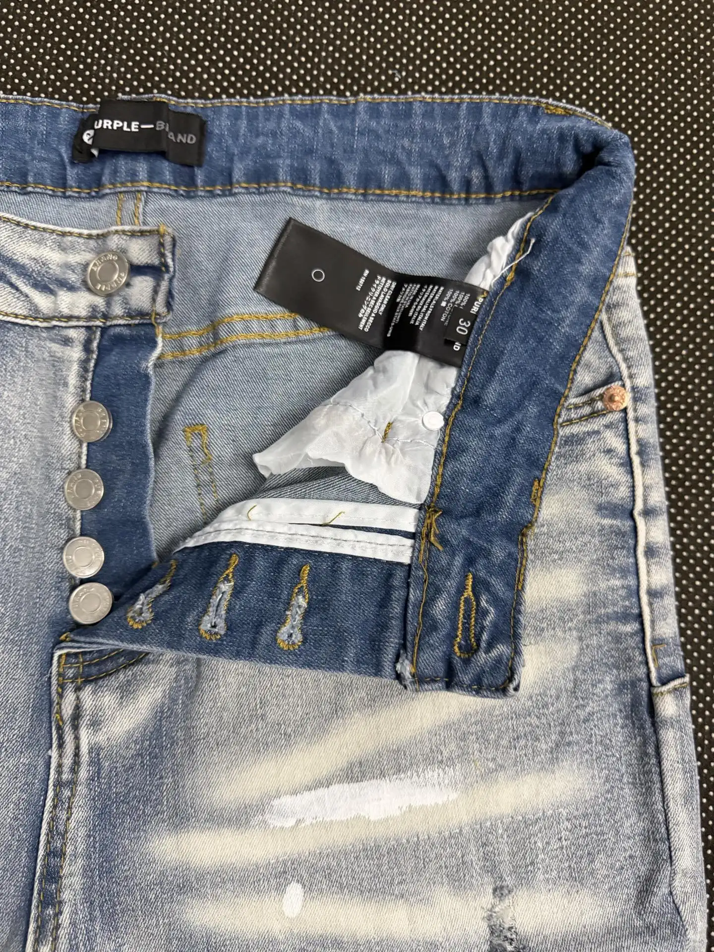 Distressed Paint-Splatter Flared Jeans D16023144 — view 4