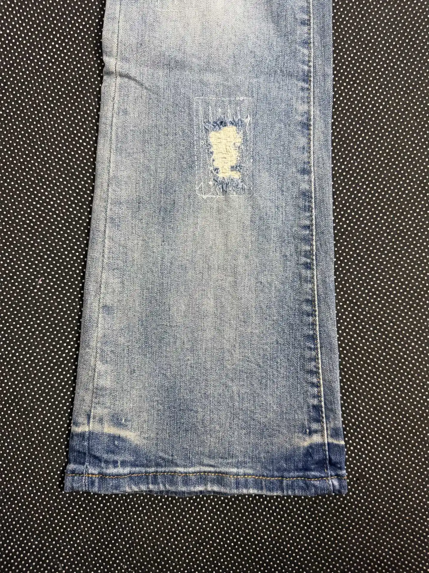 Distressed Slim-Fit Patchwork Jeans D19023141 — view 9