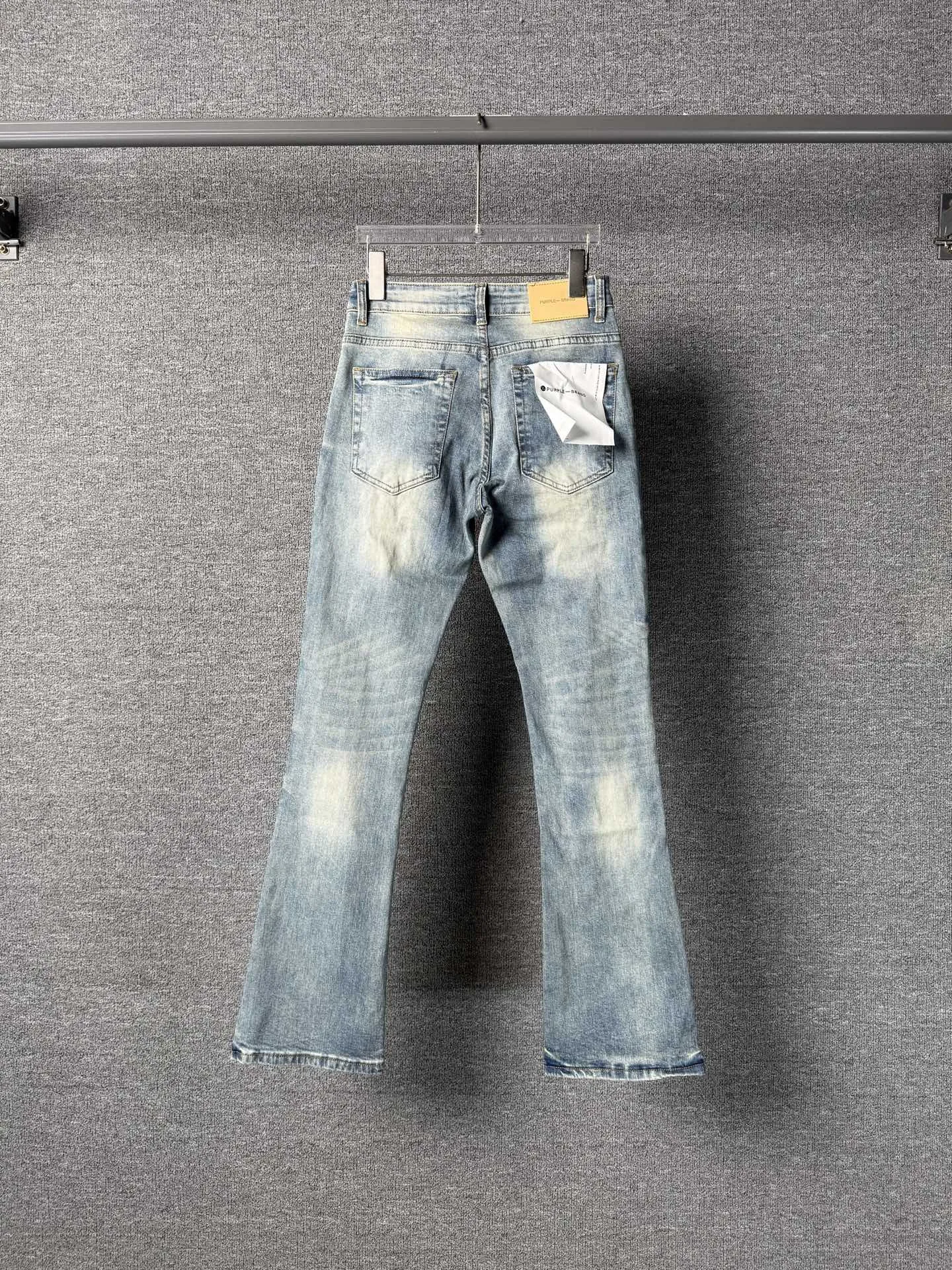 Distressed Slim-Fit Patchwork Jeans D19023141 — view 12