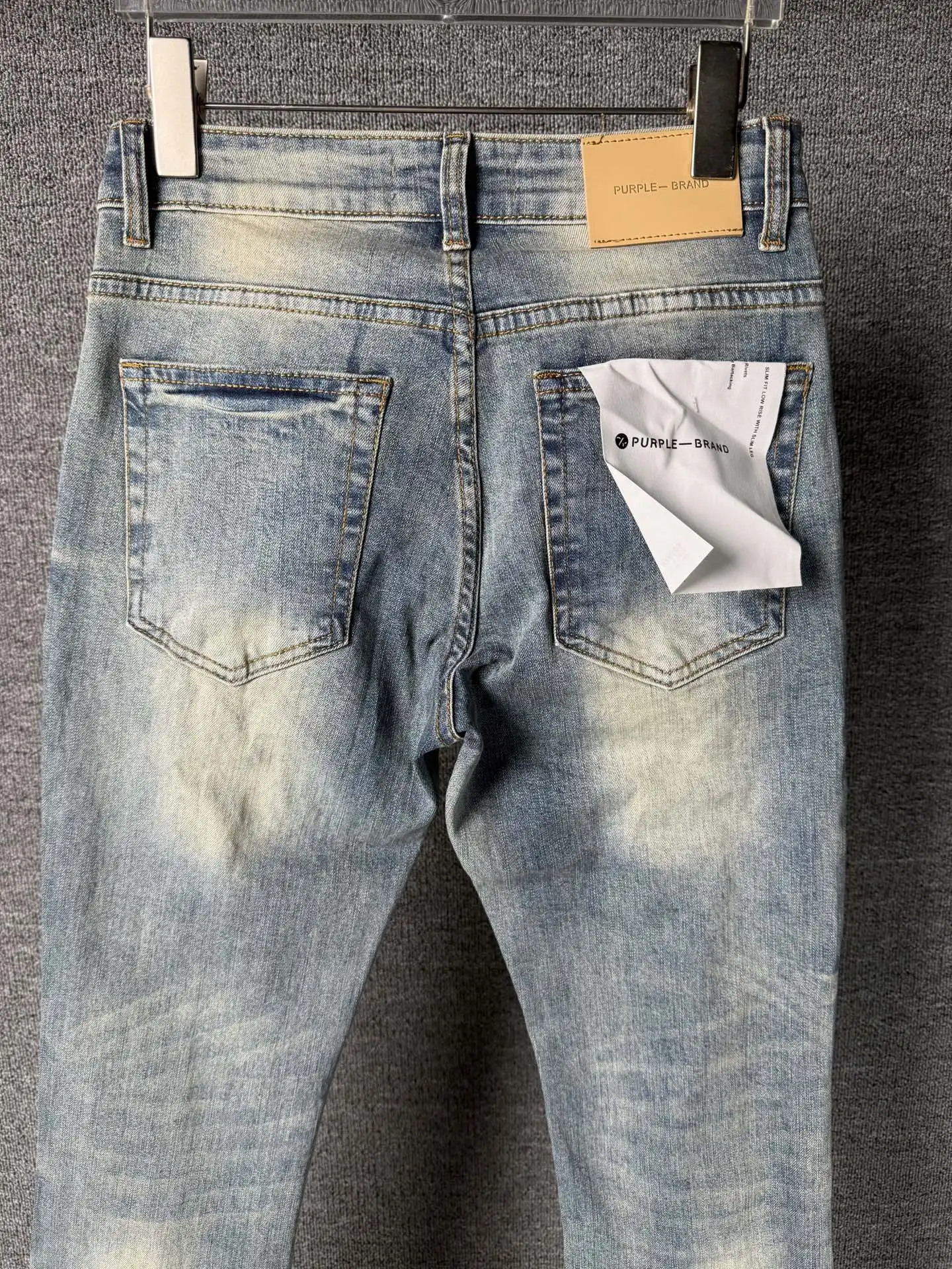 Distressed Slim-Fit Patchwork Jeans D19023141 — view 19
