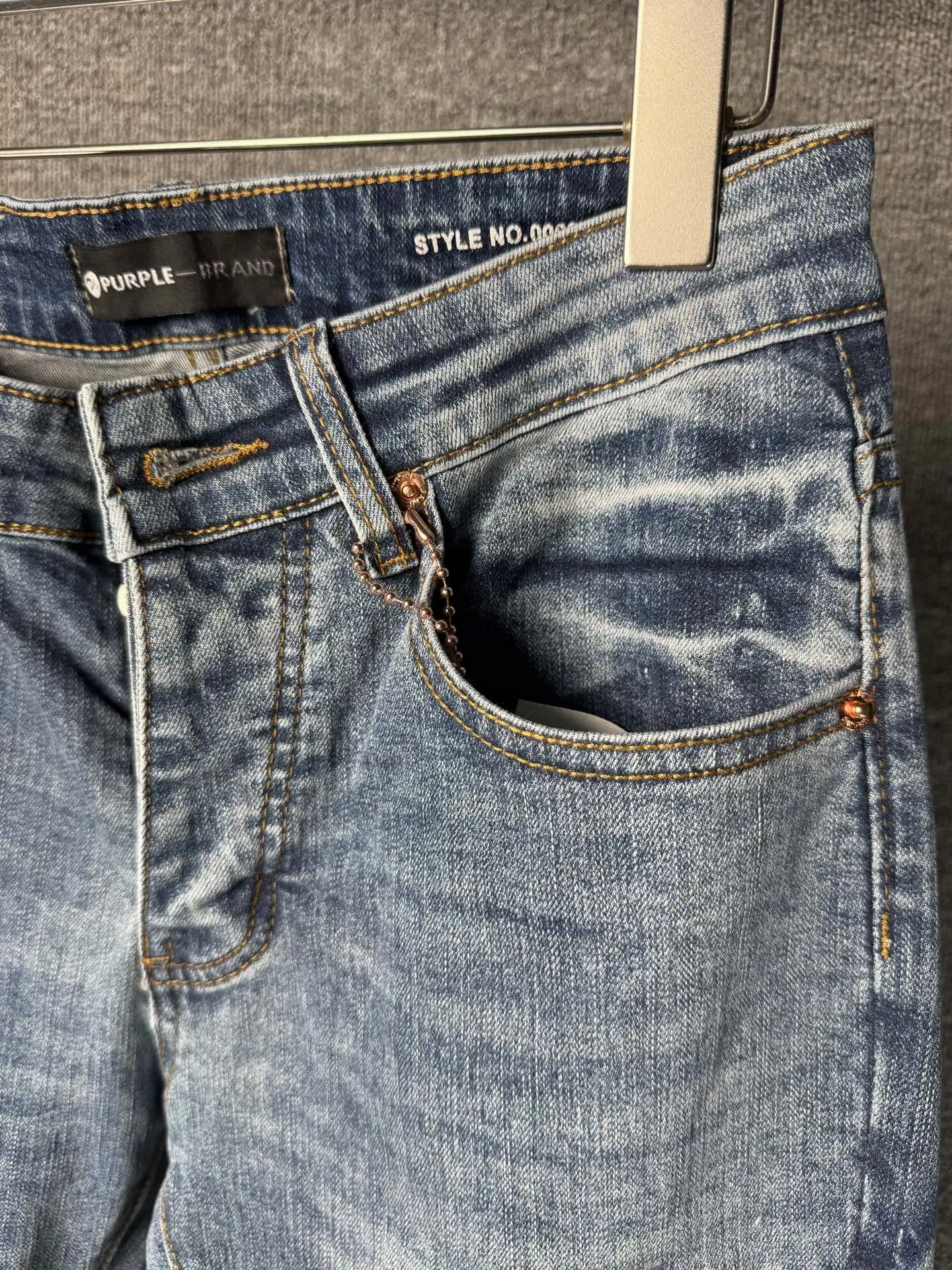 Distressed Bootcut Jeans with Patchwork Detail D19023140 — view 15