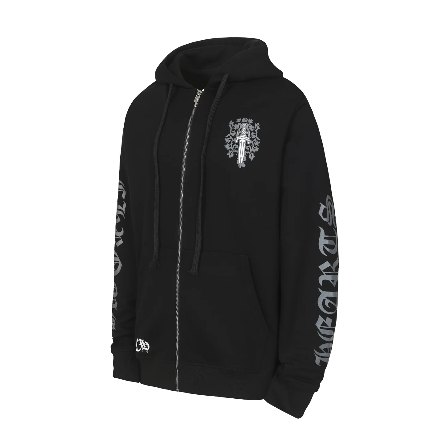 Dagger Print Zip-Up Hoodie D14513897 — view 2