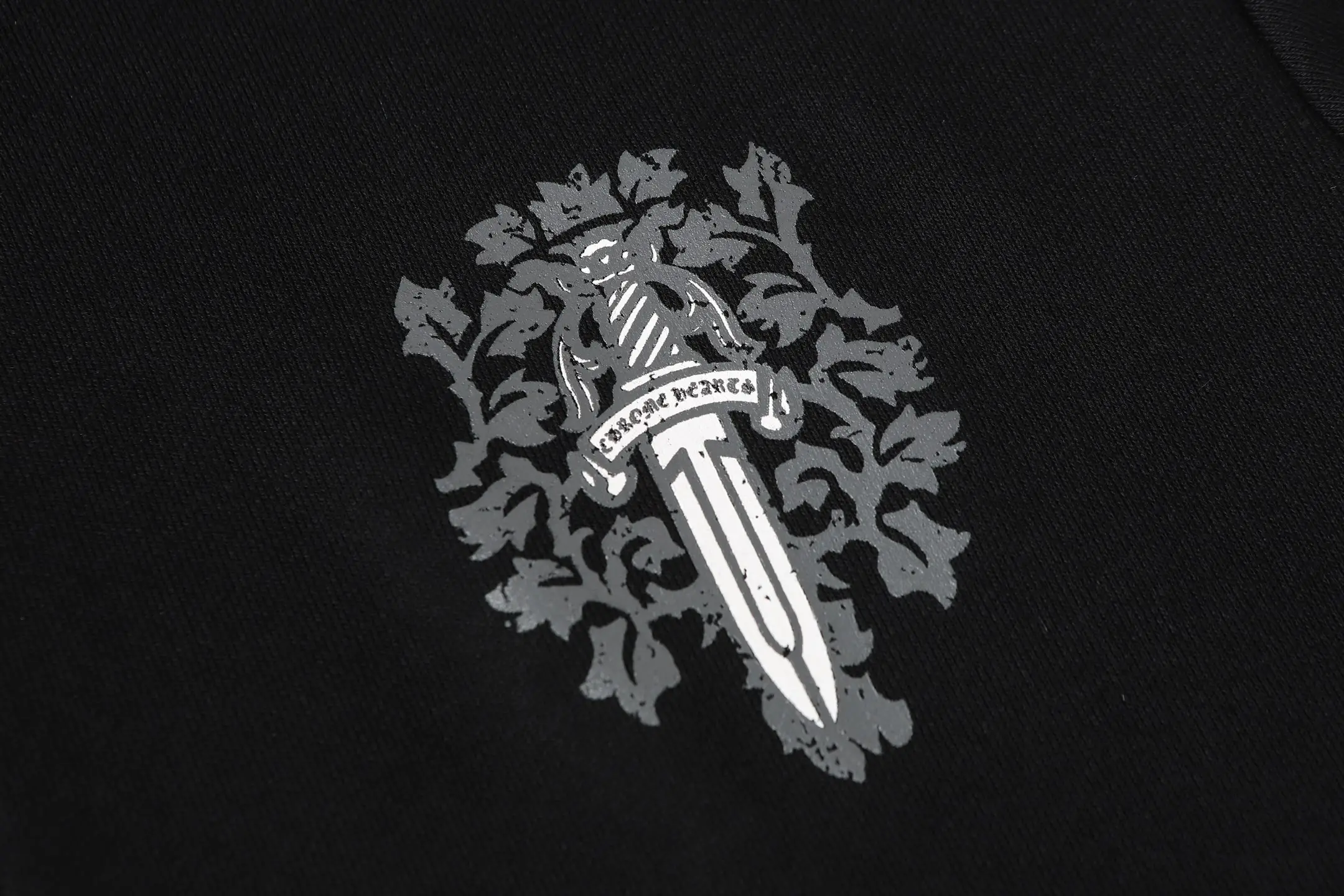 Dagger Print Zip-Up Hoodie D14513897 — view 7