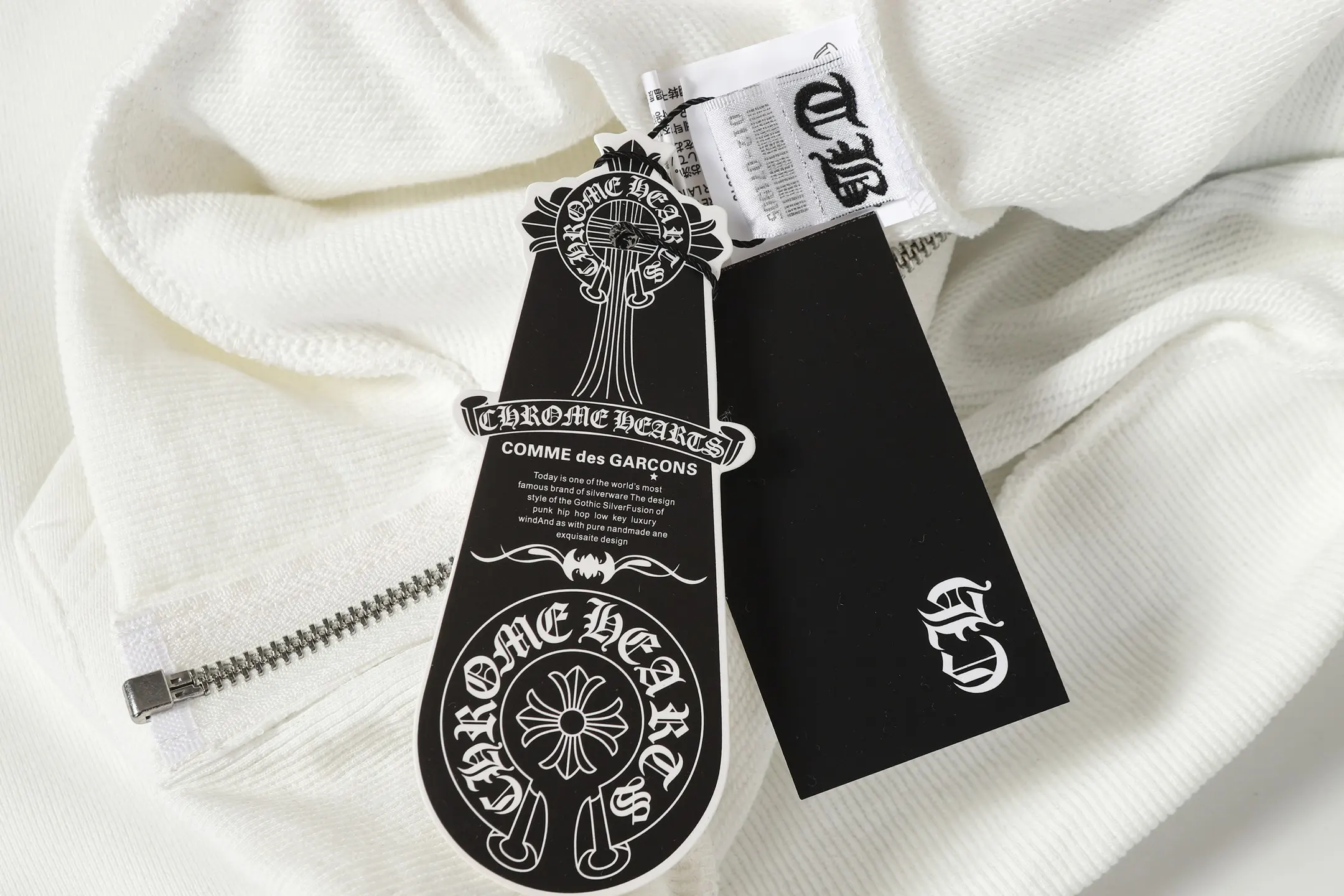 Logo Print Zip-Up Hoodie D15013909 — view 13
