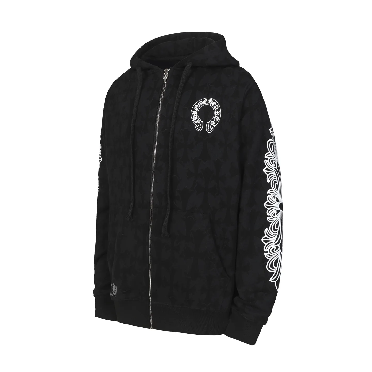 Logo-Print Monogram Zip-Up Hoodie D16513898 — view 2