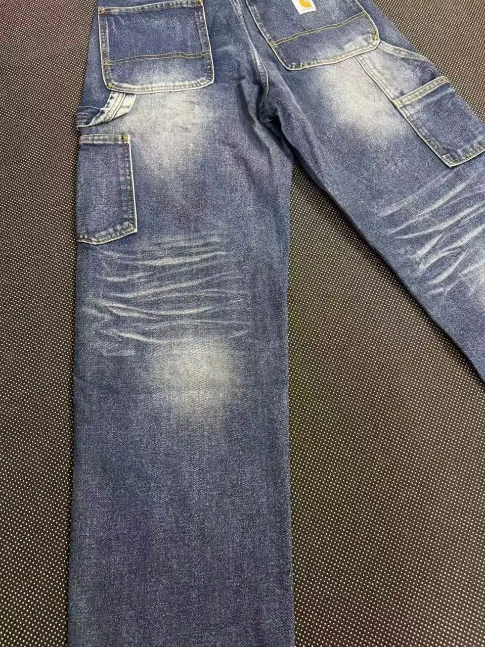 Double-Knee Washed Denim Work Pants D18023133 — view 9