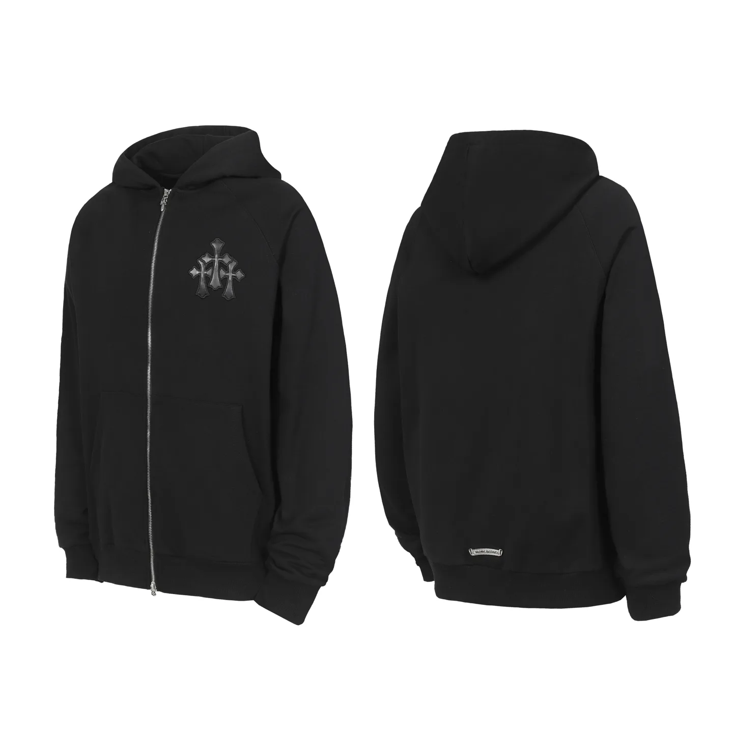 Cross Patch Zip-Up Hoodie D15013986