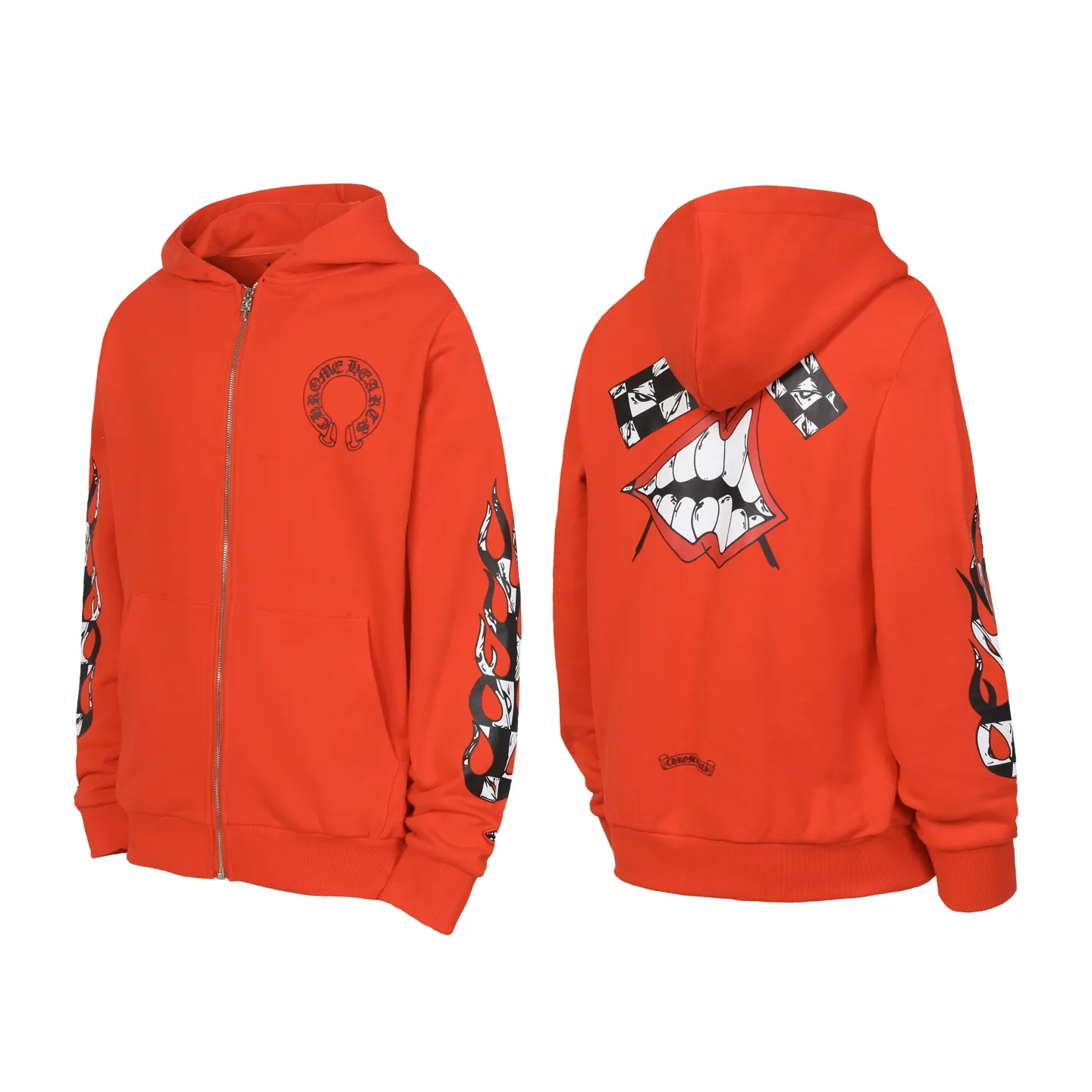 Logo Print Zip-Up Hoodie D15013873