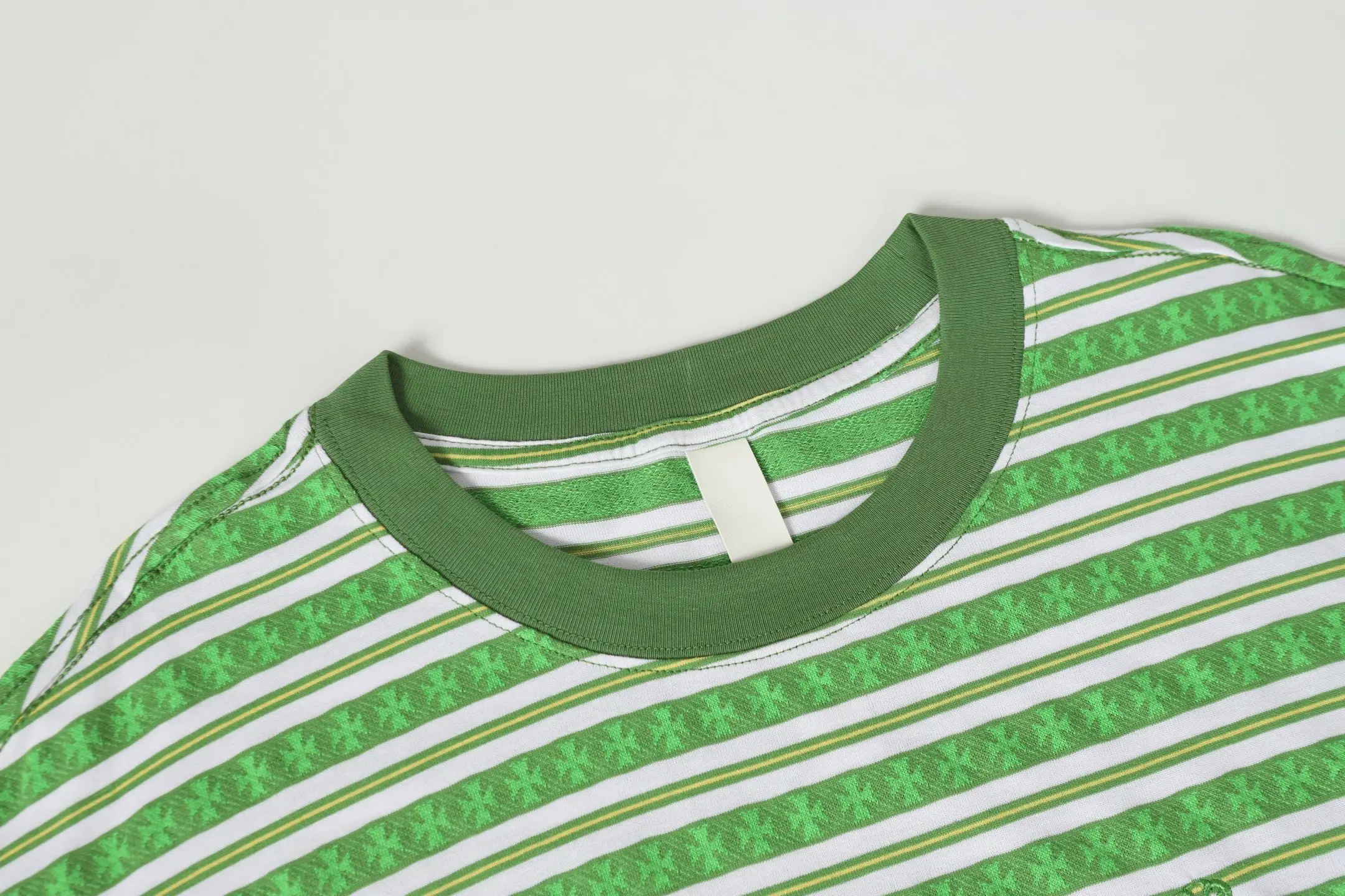 Striped Logo-Embroidered Cotton T-Shirt D10014158 — view 3