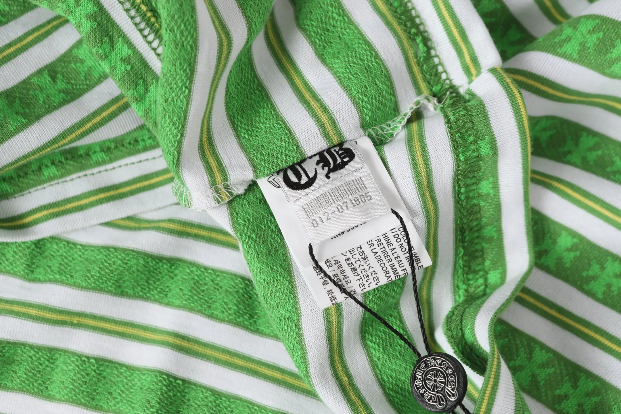 Striped Logo-Embroidered Cotton T-Shirt D10014158 — view 6