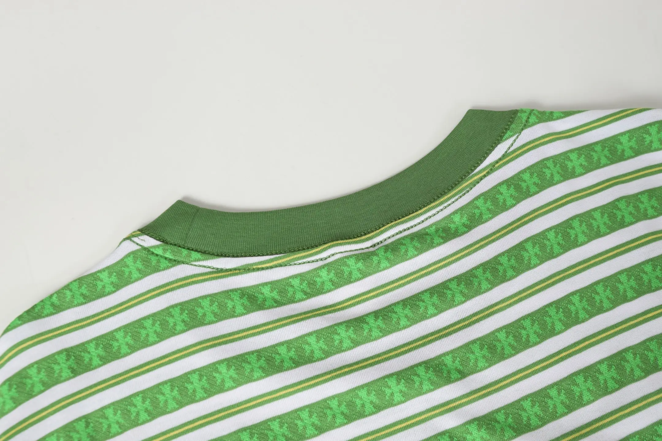 Striped Logo-Embroidered Cotton T-Shirt D10014158 — view 8