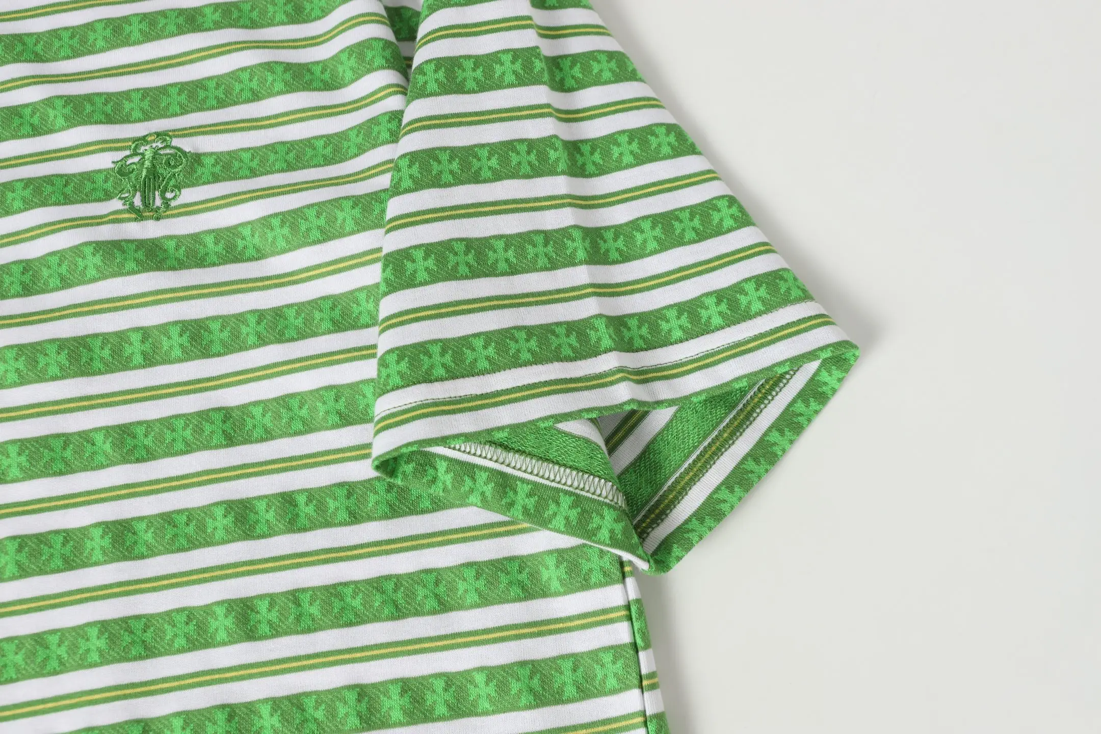 Striped Logo-Embroidered Cotton T-Shirt D10014158 — view 9