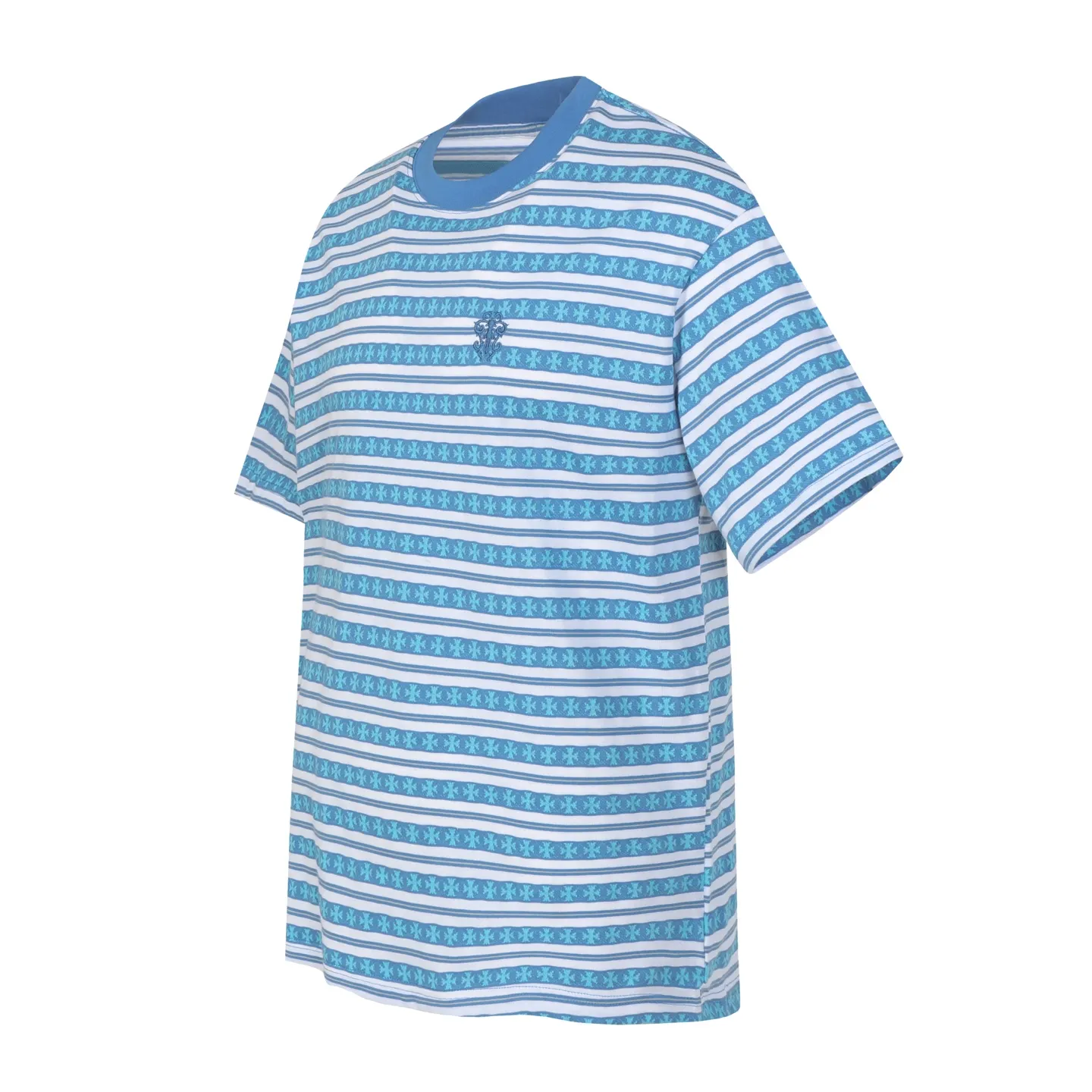 Striped Logo-Embroidered Cotton T-Shirt D10014156