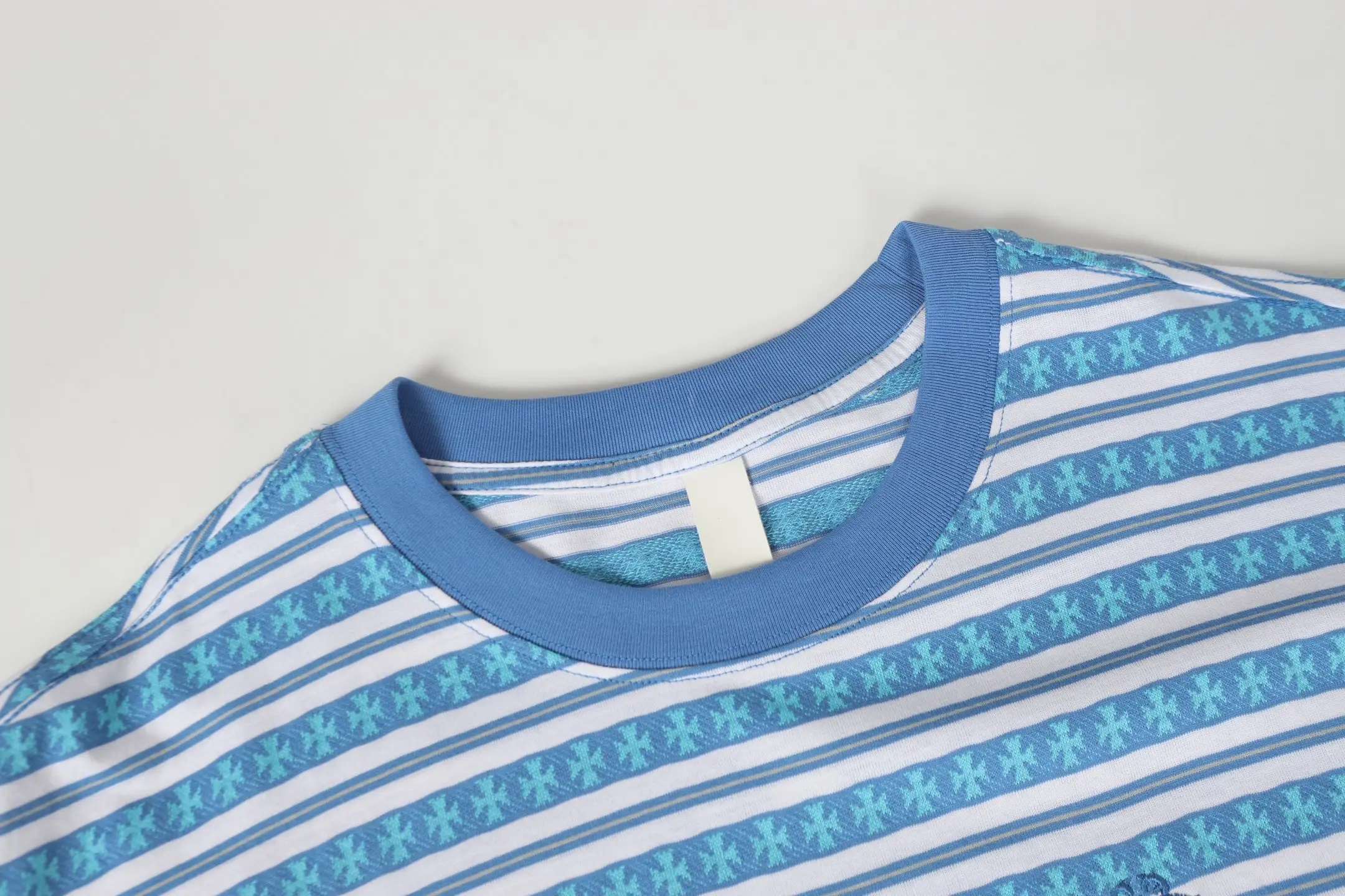 Striped Logo-Embroidered Cotton T-Shirt D10014156 — view 3