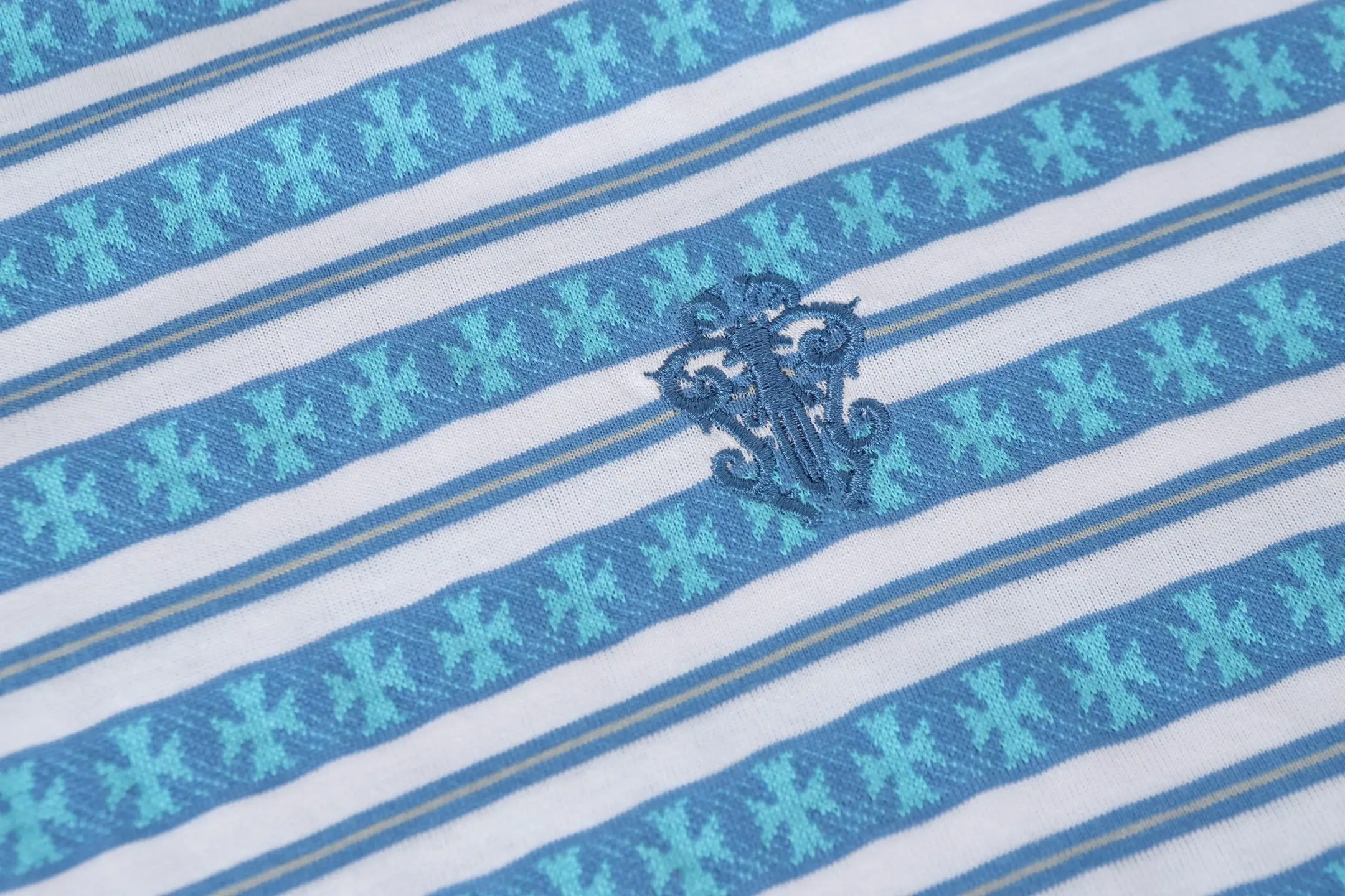 Striped Logo-Embroidered Cotton T-Shirt D10014156 — view 5