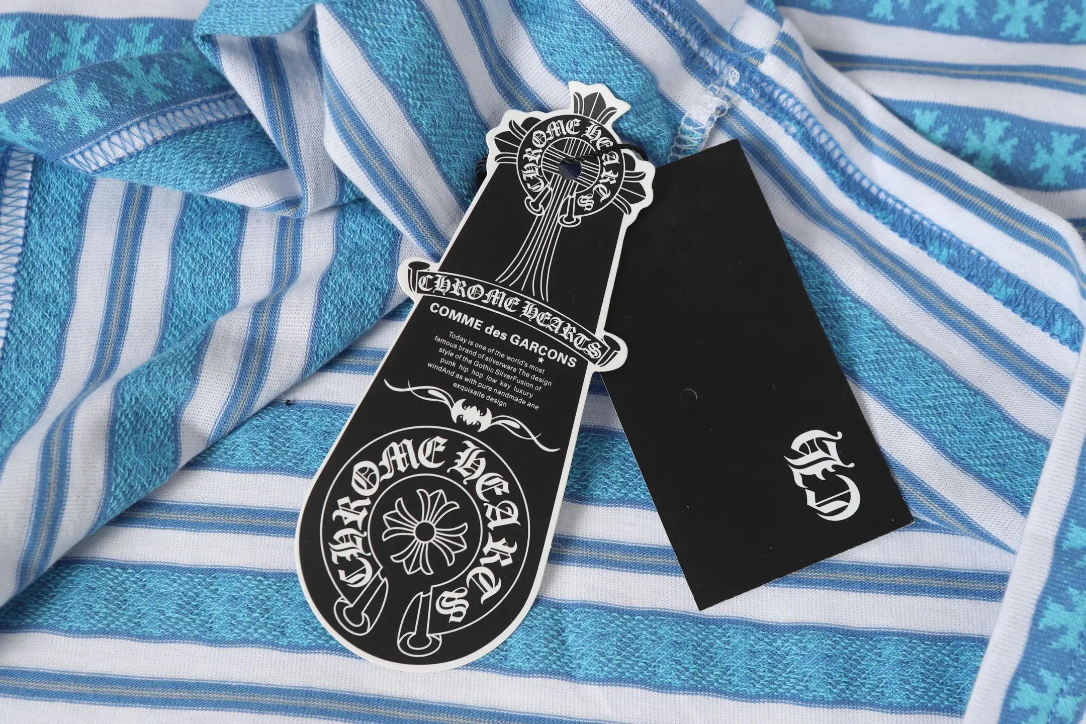 Striped Logo-Embroidered Cotton T-Shirt D10014156 — view 7
