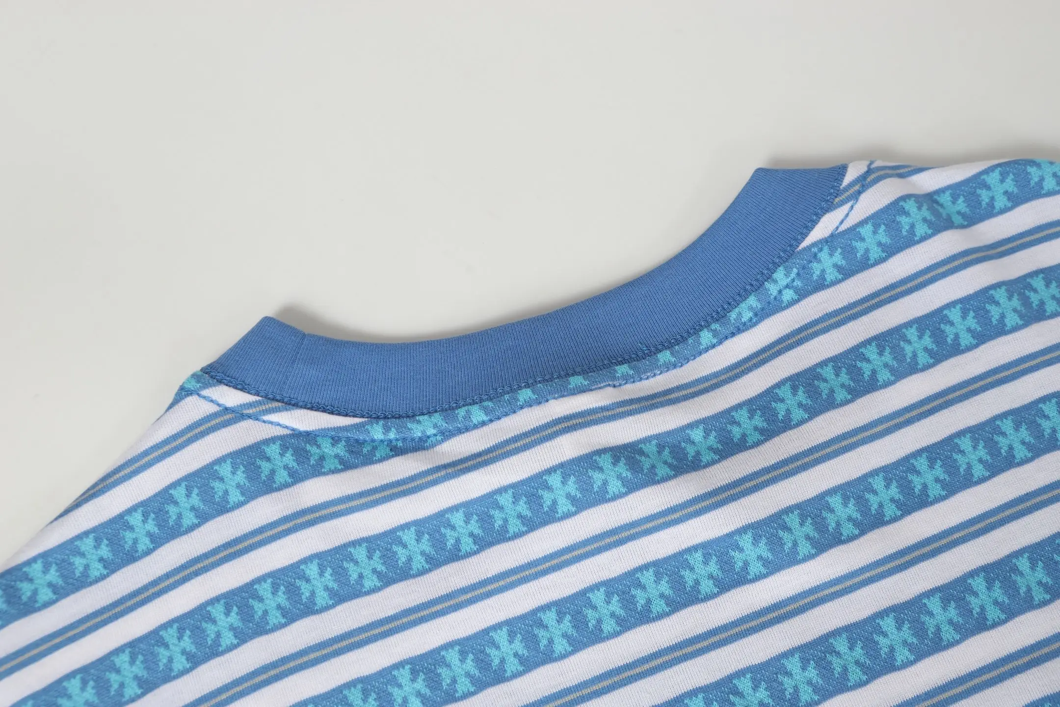 Striped Logo-Embroidered Cotton T-Shirt D10014156 — view 8