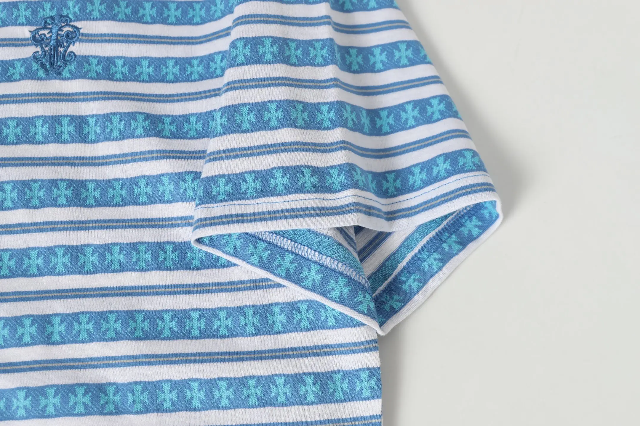 Striped Logo-Embroidered Cotton T-Shirt D10014156 — view 10