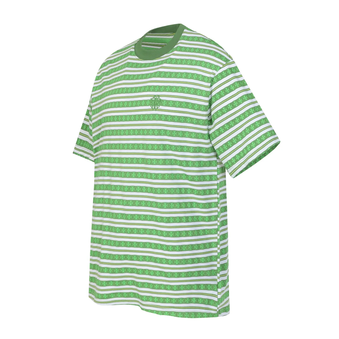 Striped Logo-Embroidered Cotton T-Shirt D10014159 — view 2