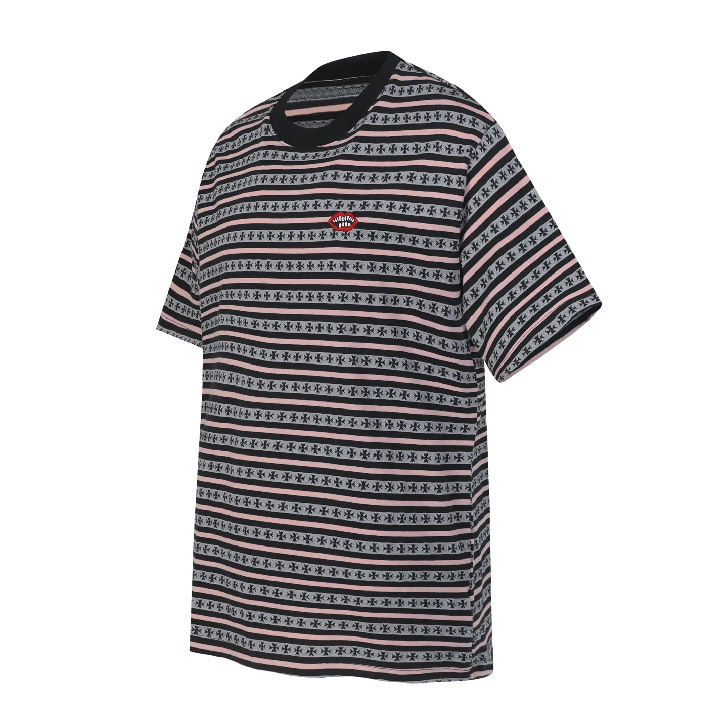 Striped Logo-Embroidered Cotton T-Shirt D10014157