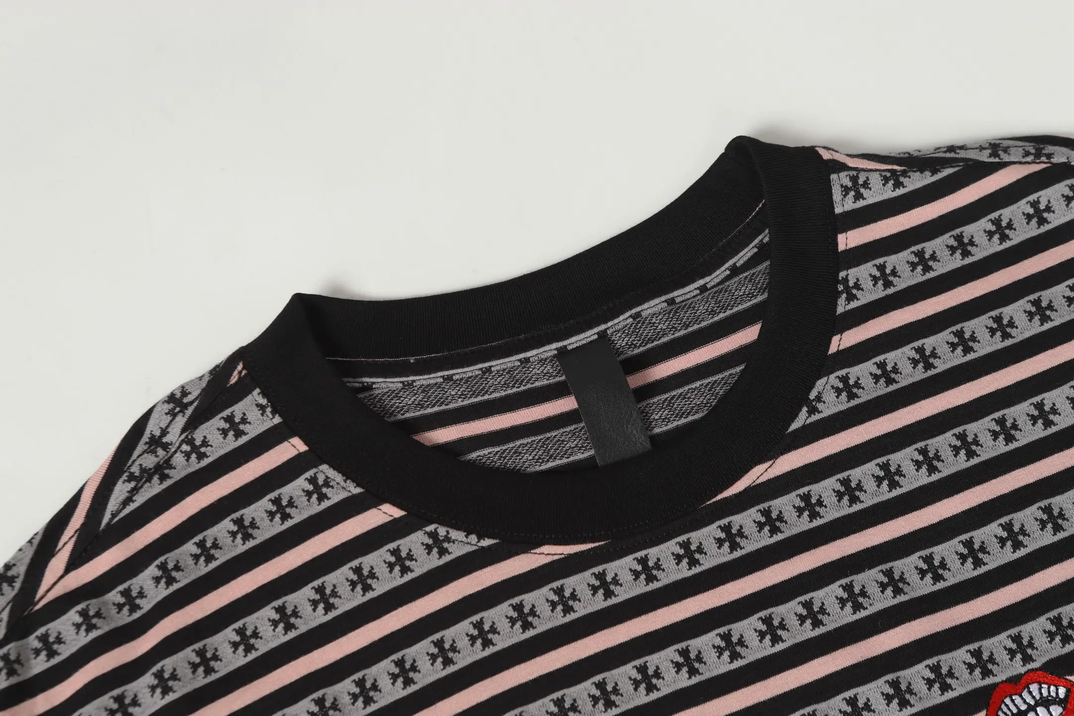 Striped Logo-Embroidered Cotton T-Shirt D10014157 — view 3