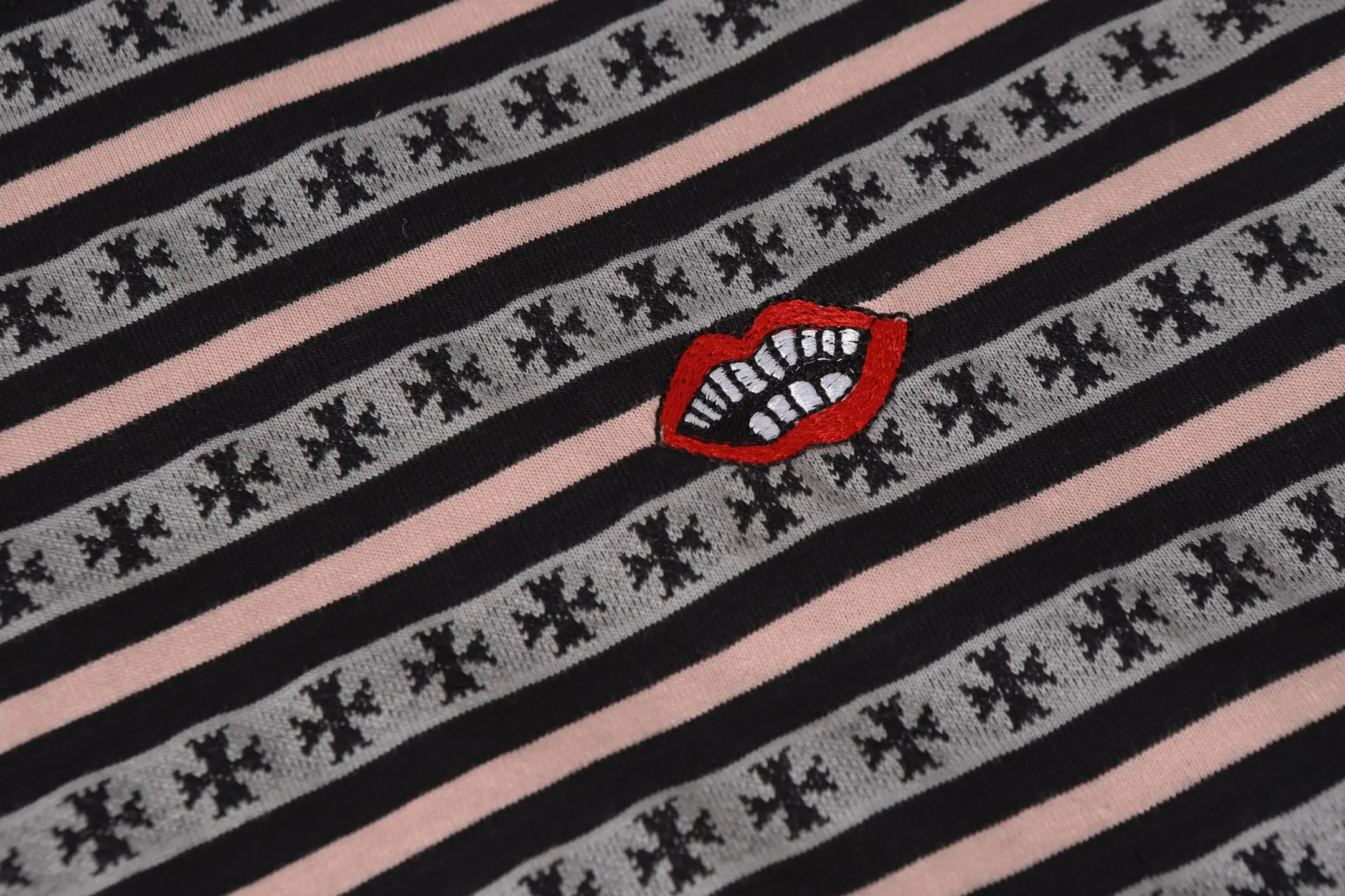 Striped Logo-Embroidered Cotton T-Shirt D10014157 — view 5