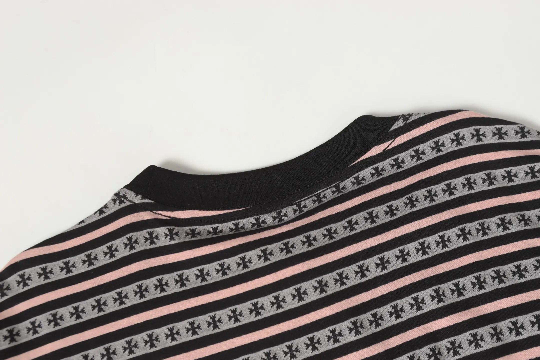 Striped Logo-Embroidered Cotton T-Shirt D10014157 — view 8
