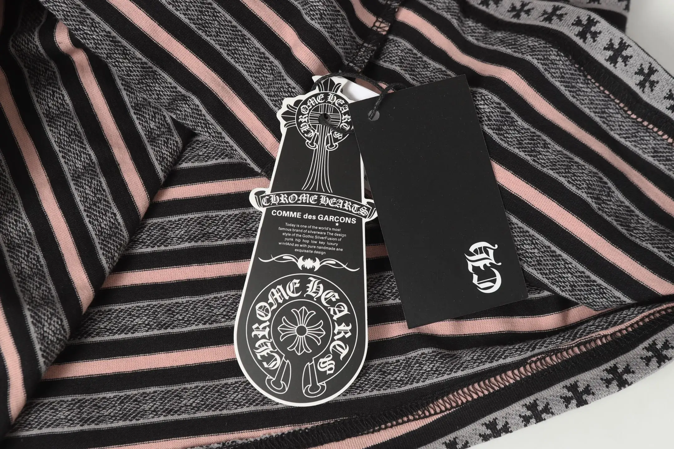 Striped Logo-Embroidered Cotton T-Shirt D10014157 — view 9