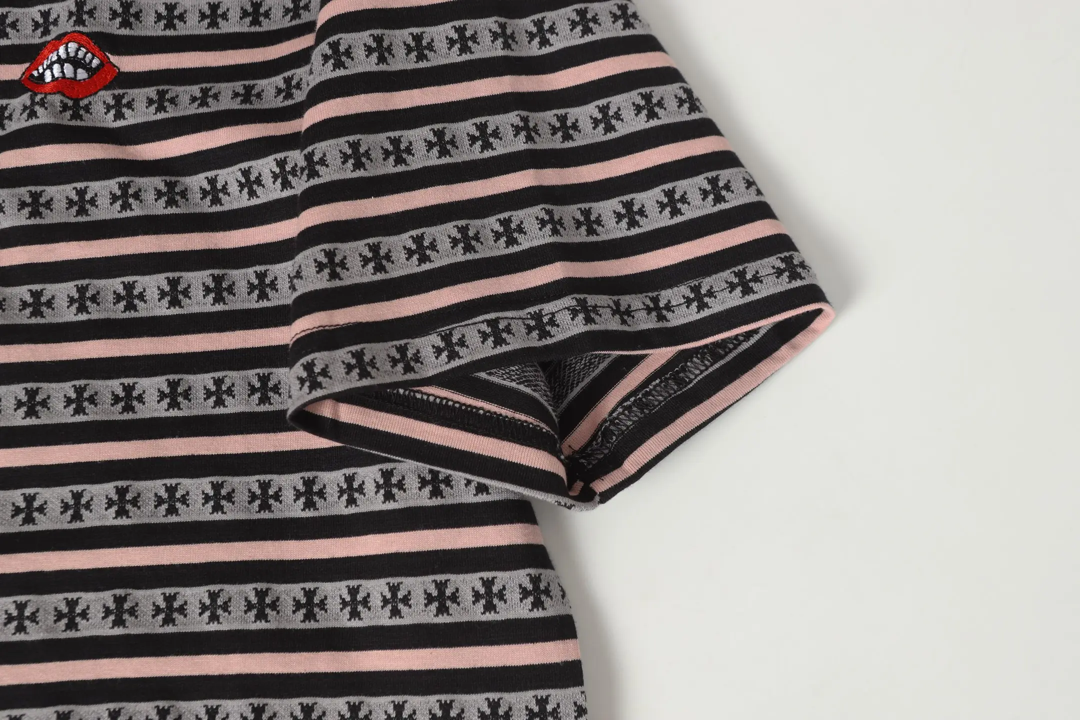 Striped Logo-Embroidered Cotton T-Shirt D10014157 — view 11