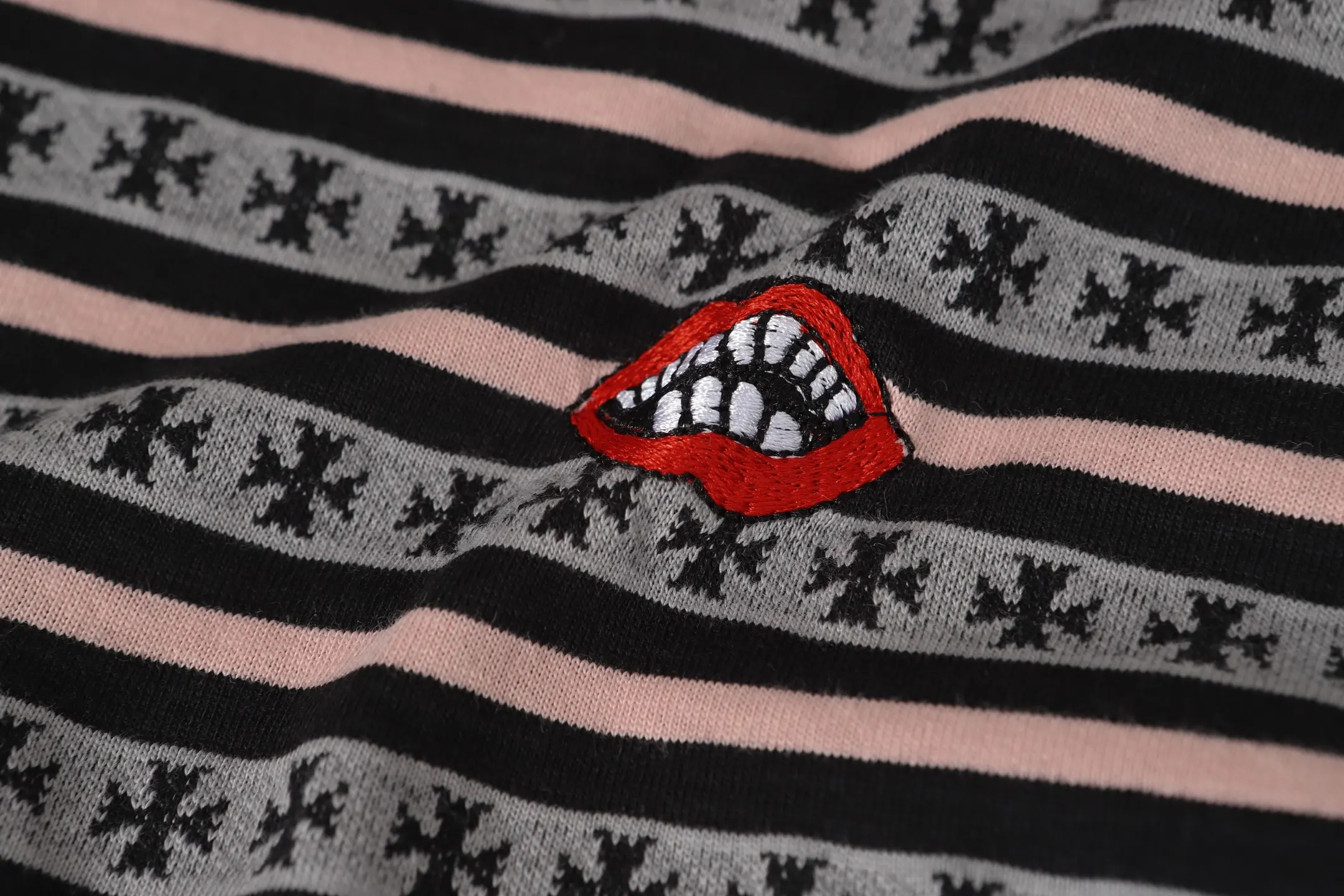 Striped Logo-Embroidered Cotton T-Shirt D10014157 — view 12