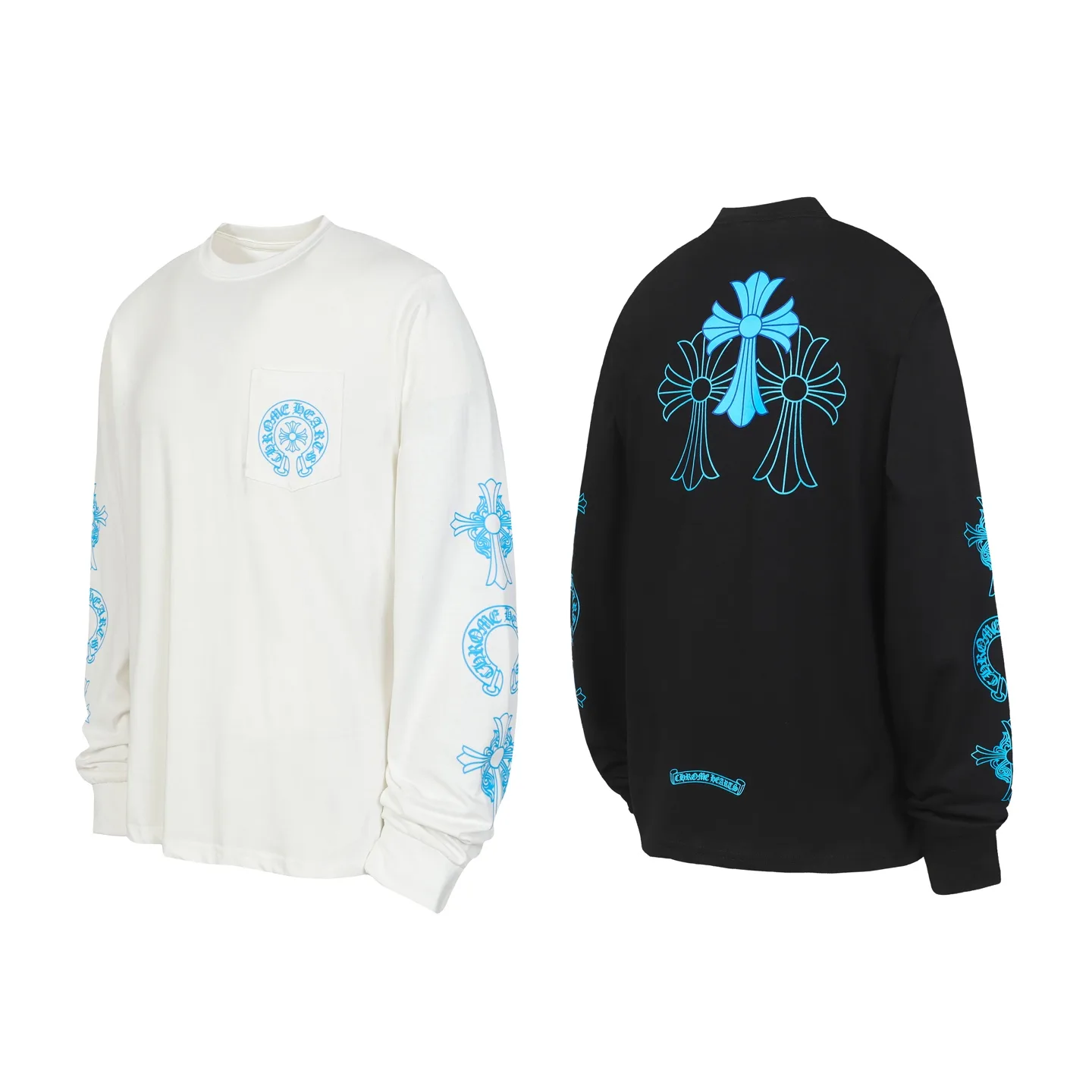 Cross Print Long-Sleeve T-Shirt D10013907