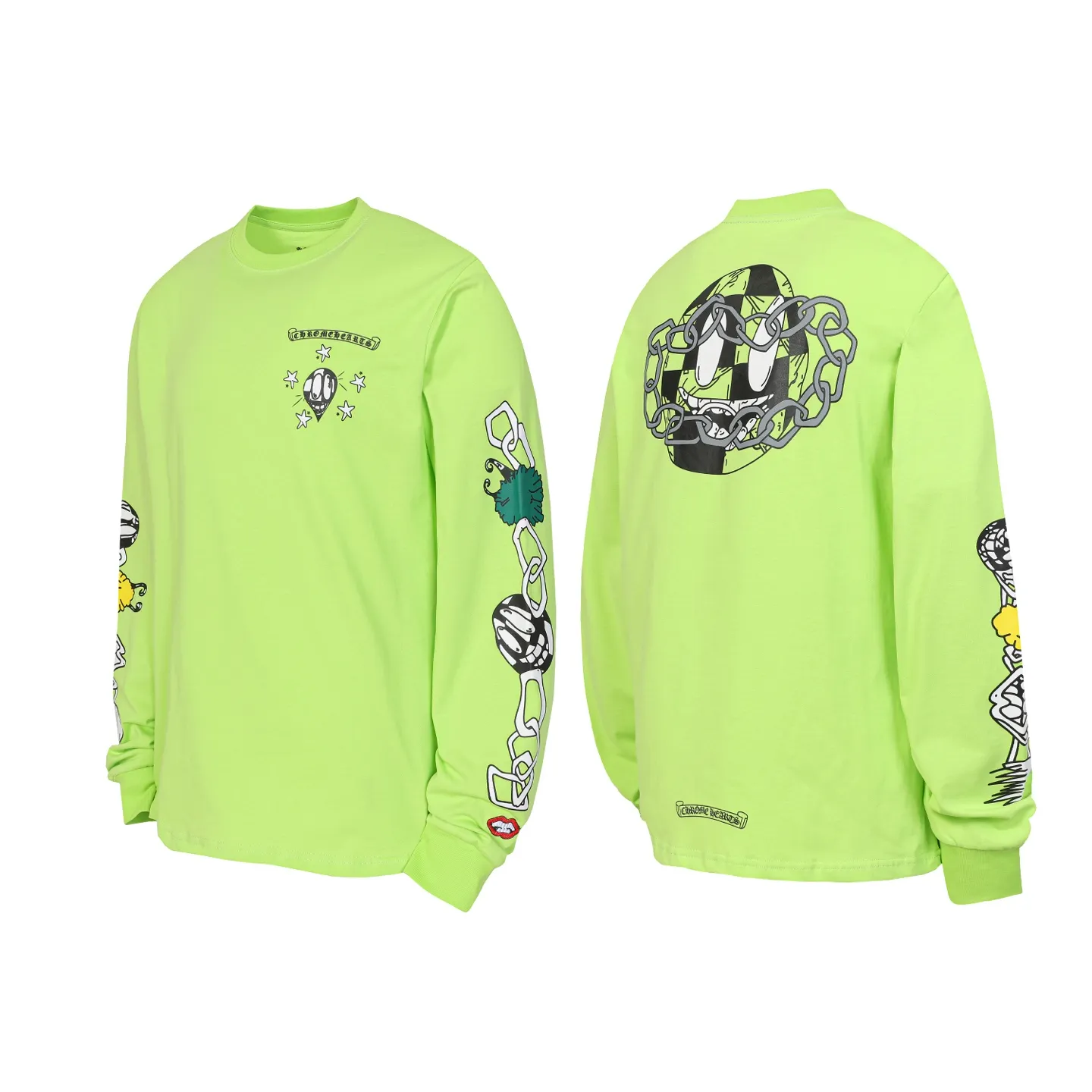 Graffiti Print Long-Sleeve T-Shirt D10013880