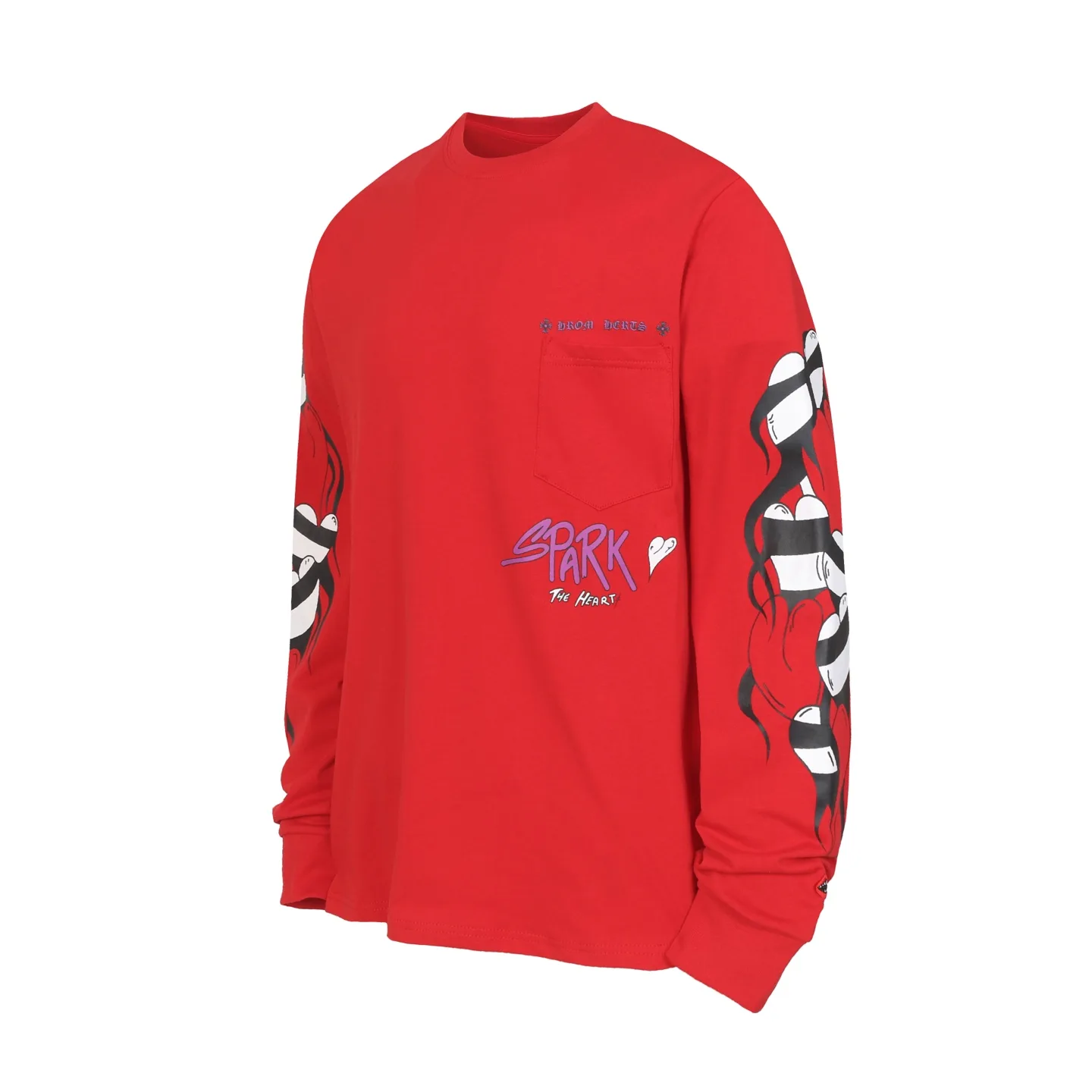 Graffiti Print Long-Sleeve T-Shirt D10013978 — view 2