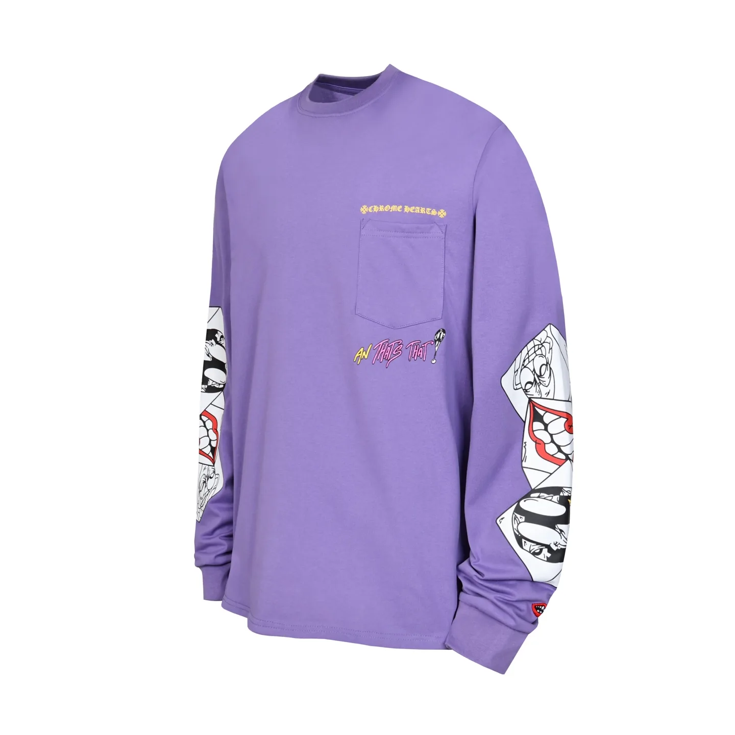 Graffiti Print Long-Sleeve Pocket T-Shirt D10013977 — view 2