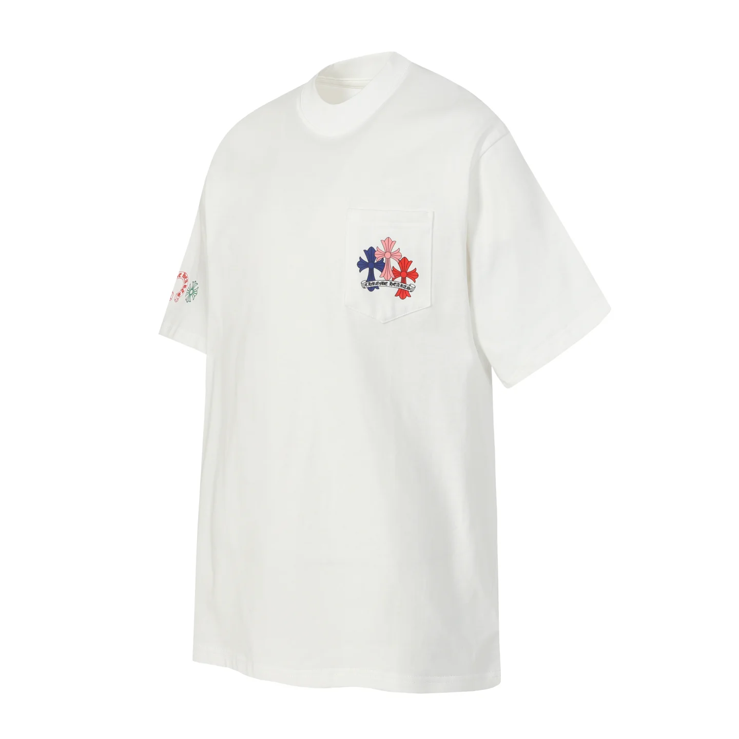Multi-Color Cross Print Pocket T-Shirt D10014013 — view 2