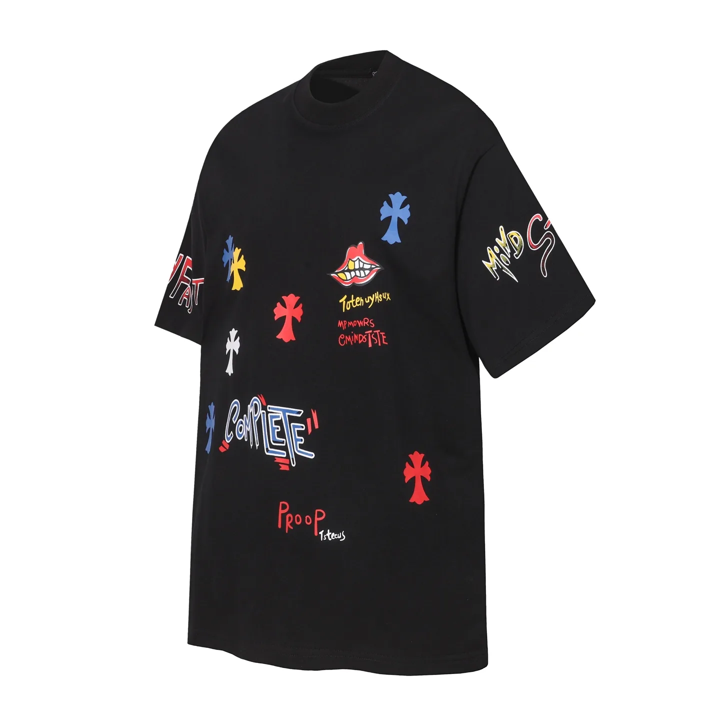 Graffiti Print Cotton Jersey T-Shirt D10514022 — view 6