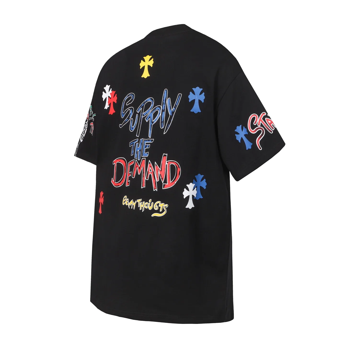 Graffiti Print Cotton Jersey T-Shirt D10514022 — view 7