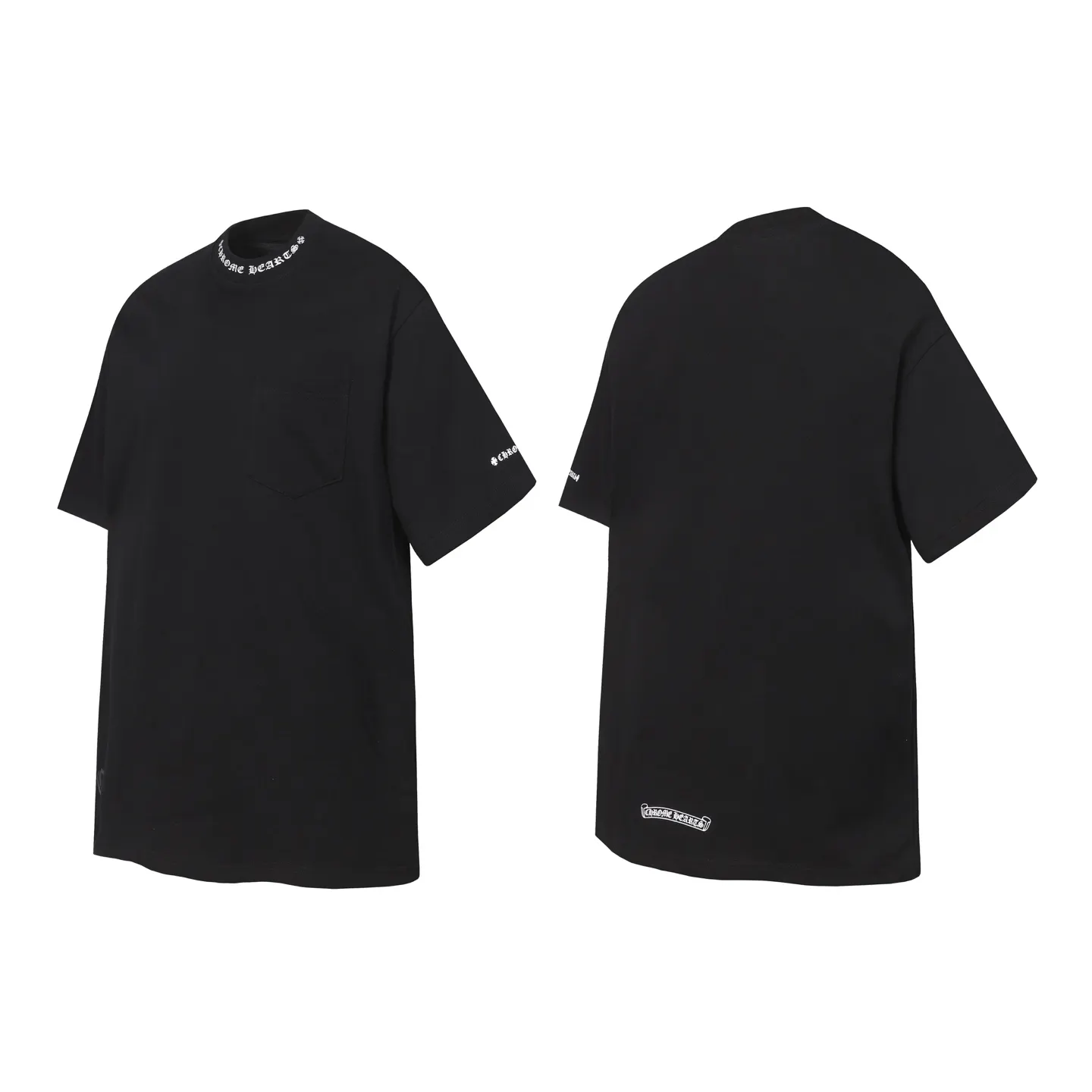 Logo-Embroidered Mock-Neck Cotton T-Shirt D9514024