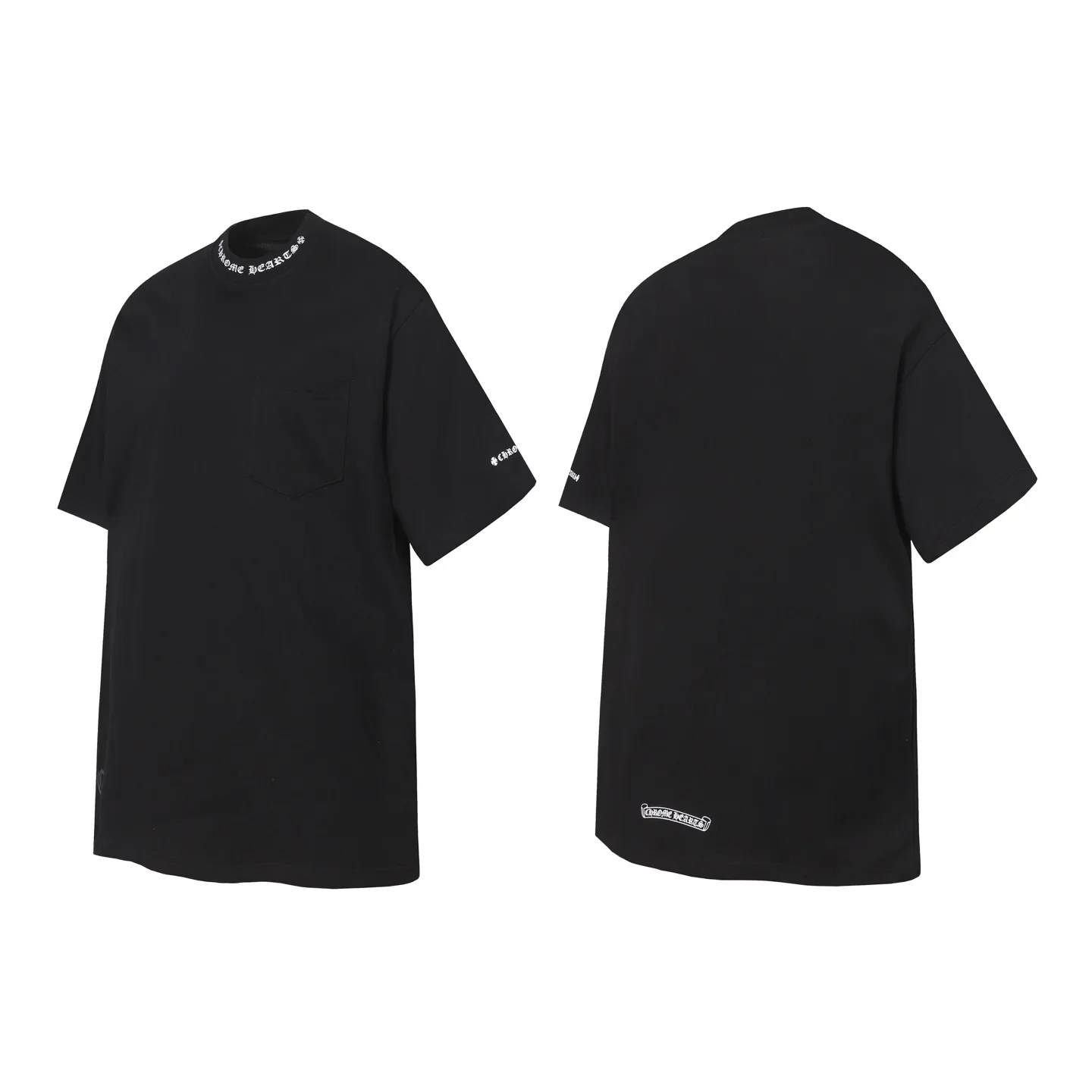 Logo-Embroidered Mock-Neck Cotton T-Shirt D9514024