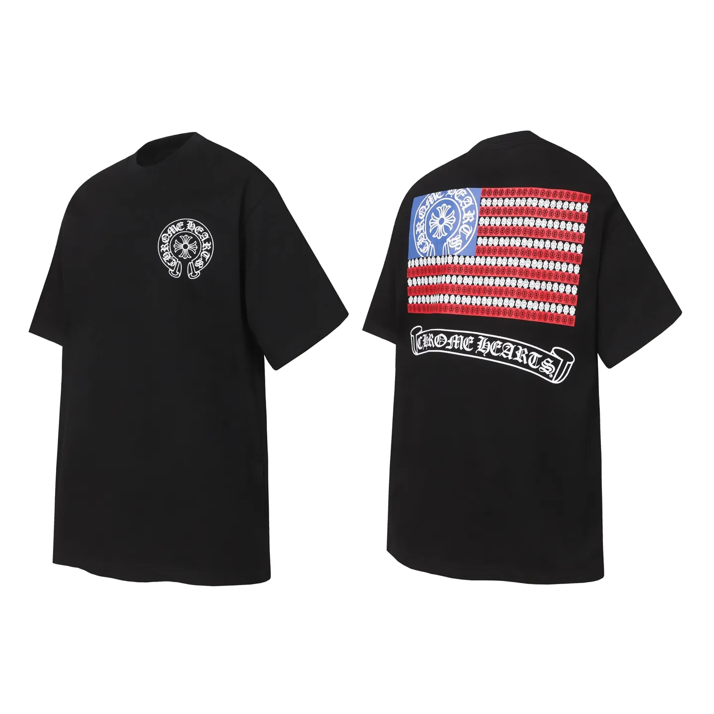American Flag Horseshoe Logo T-Shirt D9514106