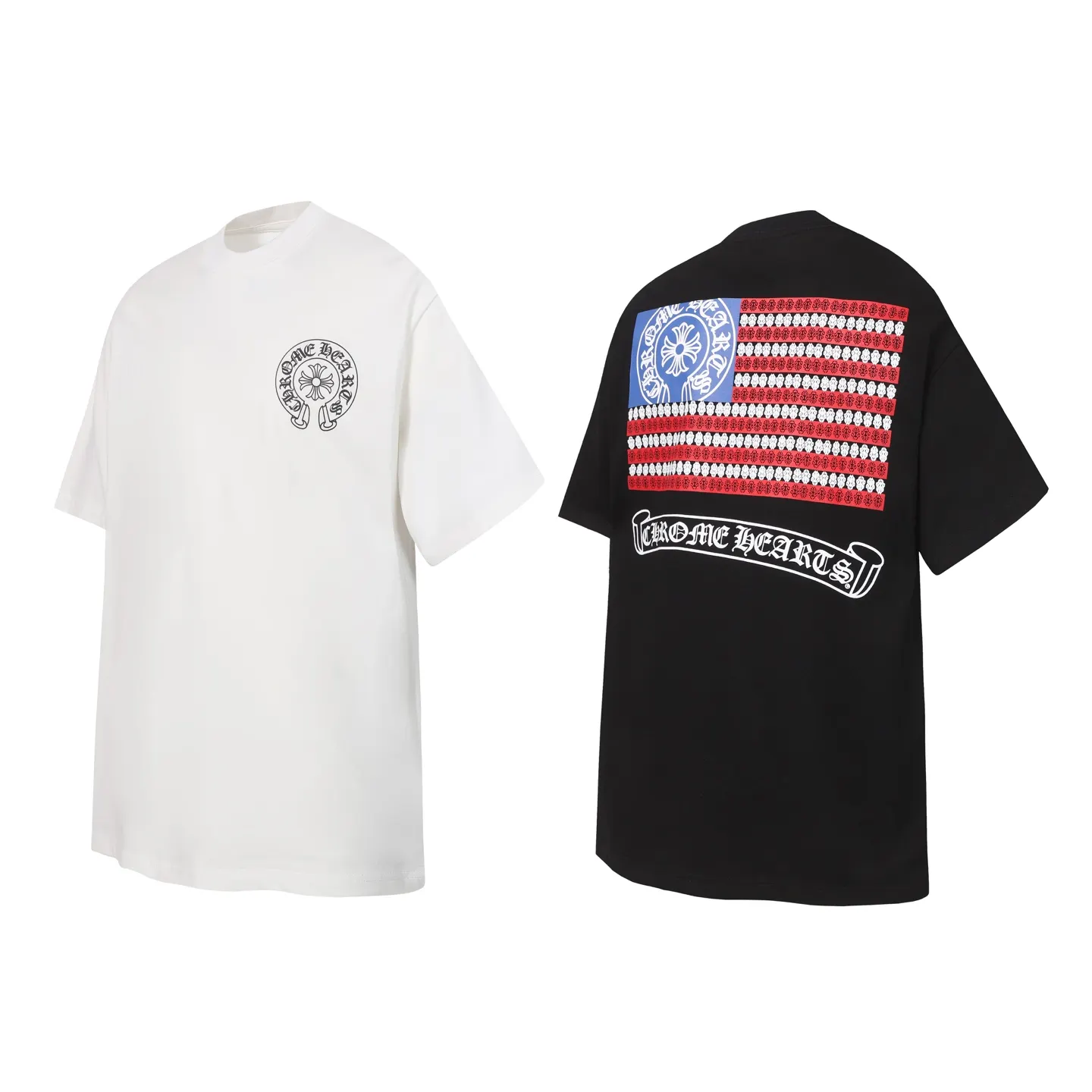 American Flag Horseshoe Print T-Shirt D9514107