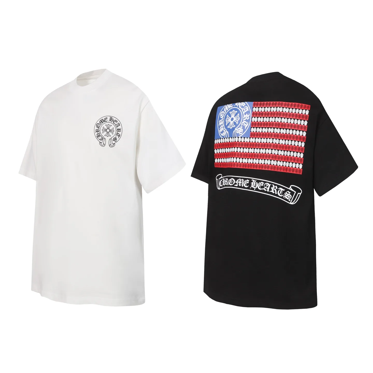 American Flag Horseshoe Print T-Shirt D9514107